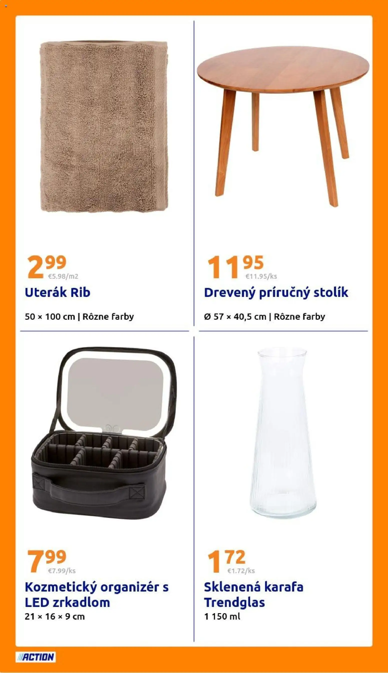 Nové Action akcie – leták je platný od 01.04.2026 | Strana: 28 | Produkty: Organizér, Príručný stolík