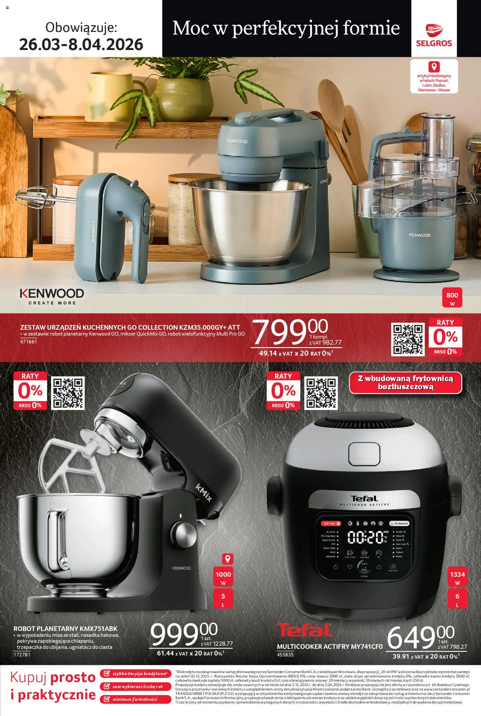Selgros cash&carry gazetka - Premium od 26.03.2026 | Strona: 4 | Produkty: Mikser, Trzepaczka, Robot, Tefal