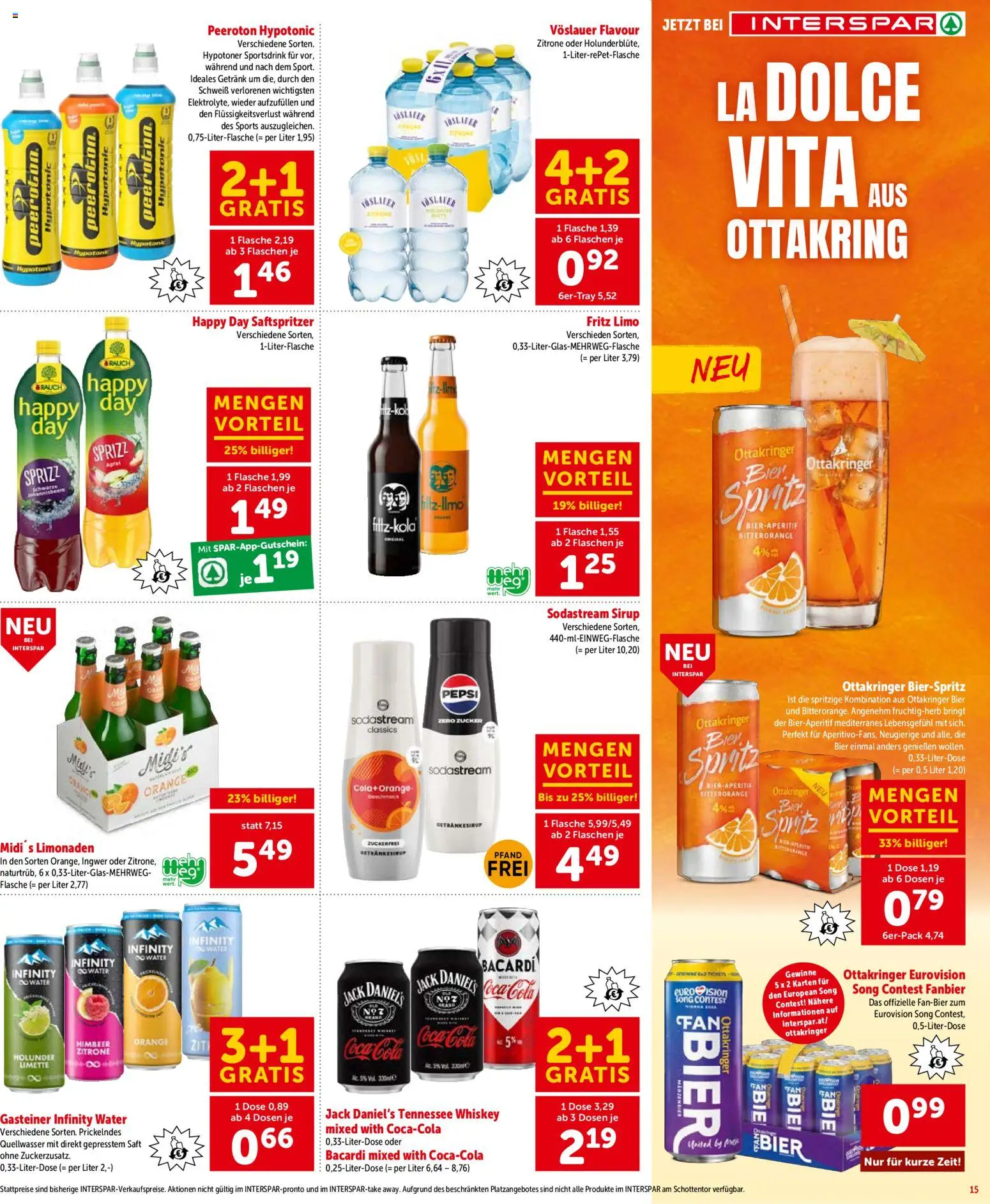 Interspar Flugblatt- Wien gültig ab 23.04.2026 | Seite: 15 | Produkte: Zucker, Limette, Saft, Bier