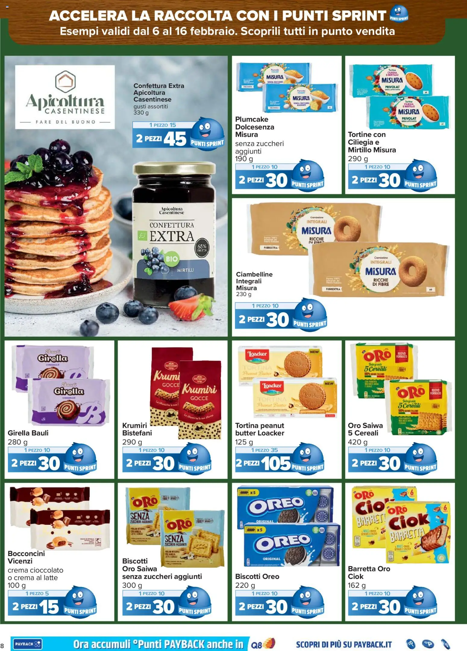 Volantino Carrefour del 06.02.2026 | Pagina: 8 | Prodotti: Cioccolato, Cereali, Biscotti, Mirtilli
