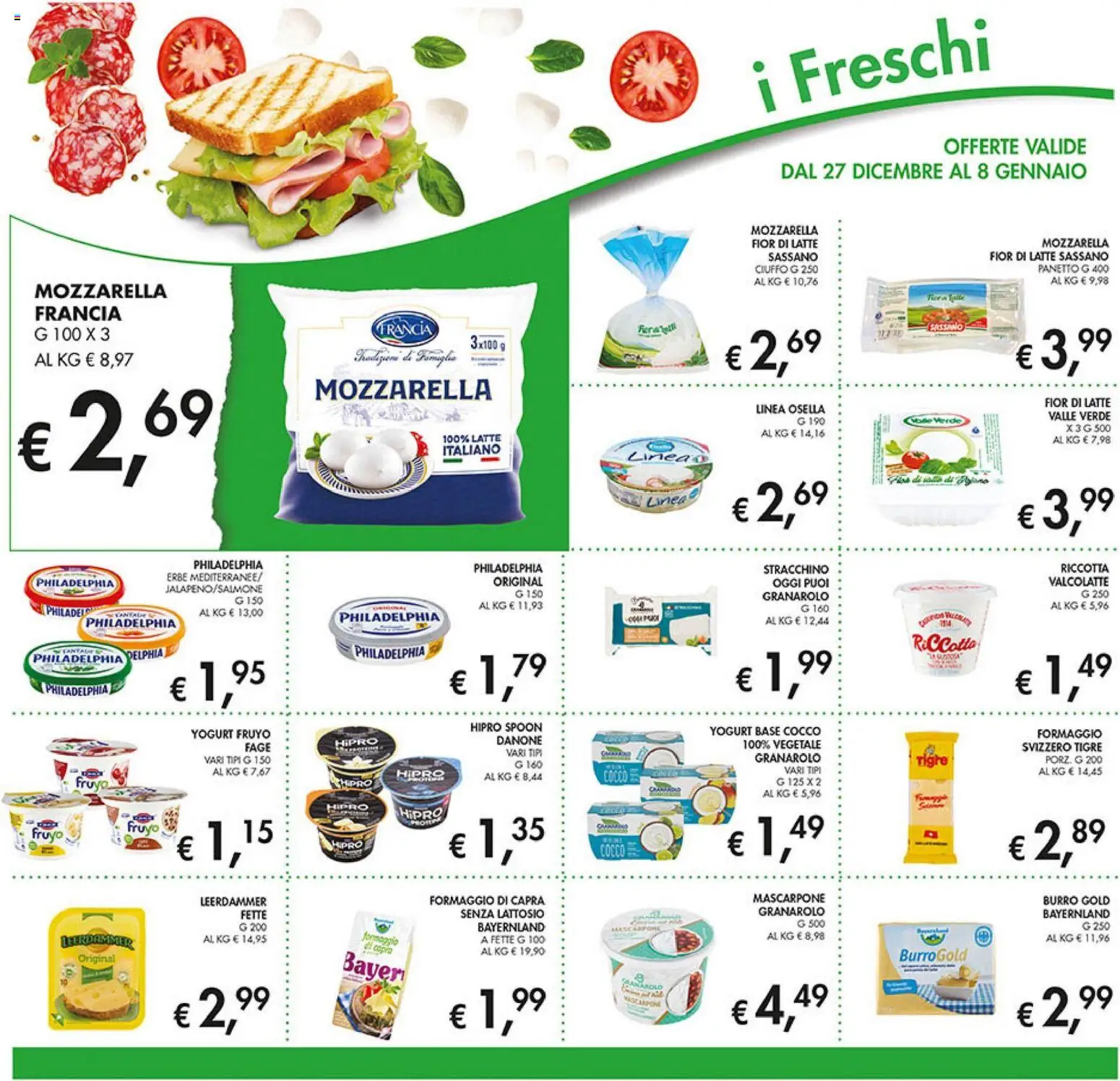 Volantino Coal del 27.12.2025 | Pagina: 8 | Prodotti: Mozzarella, Burro, Cocco, Mascarpone
