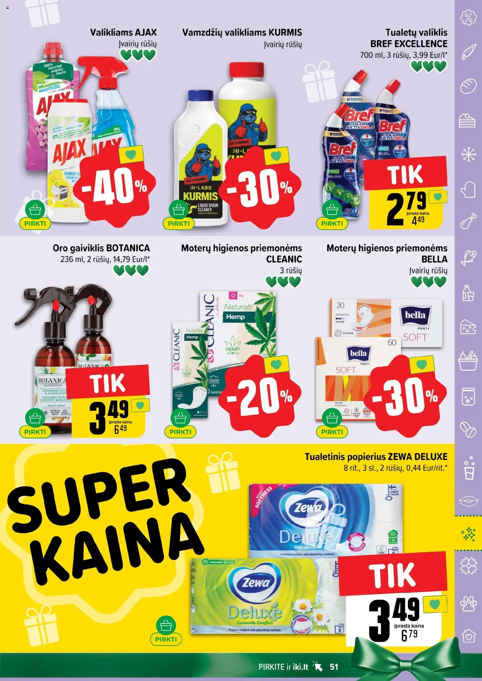 IKI akcijos nuo 27.10.2025 | Puslapis: 51 | Prekių: Tualetinis popierius