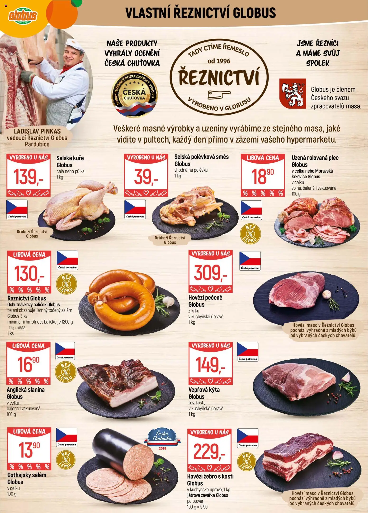 Globus leták - Pardubice od 12.11.2025 | Strana: 5 | Produkty: Hovězí maso, Gothajský salám, Vepřová Kýta, Krkovice