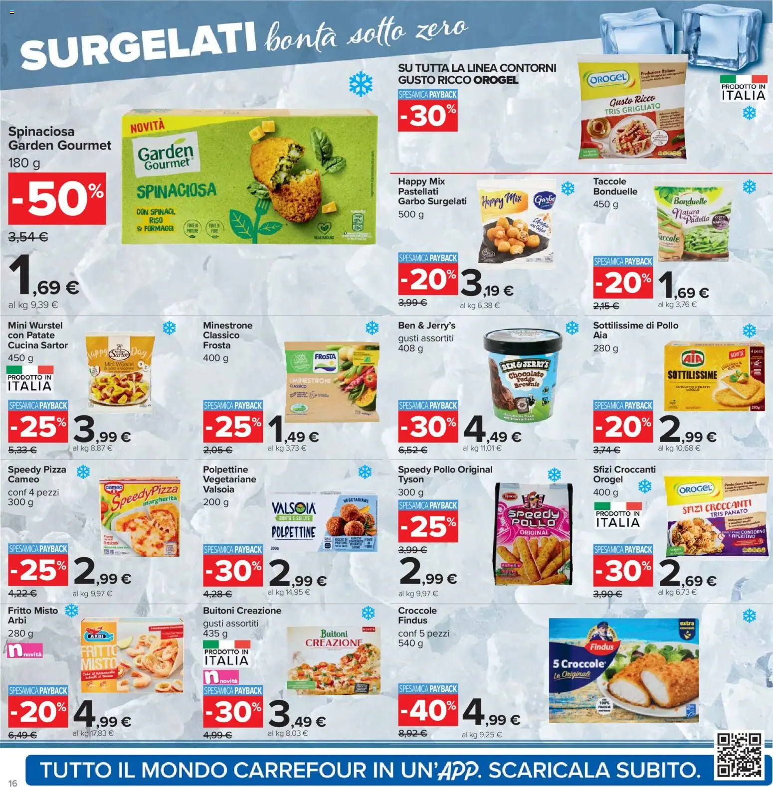 Volantino Carrefour del 17.11.2025 | Pagina: 16 | Prodotti: Minestrone, Pizza, Patate, Aperitivo