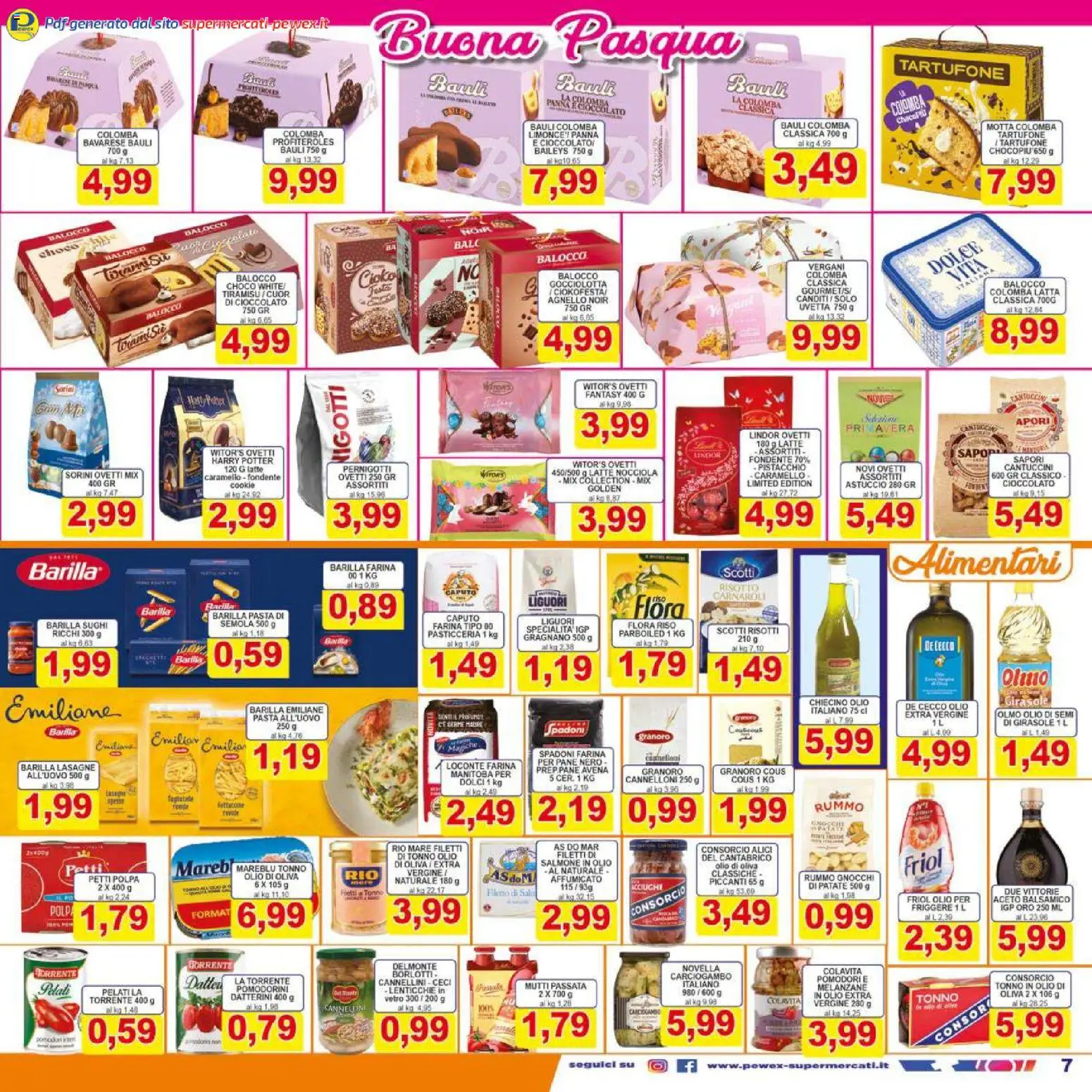 Volantino Pewex del 27.03.2026 | Pagina: 7 | Prodotti: Panna, Ceci, Patate, Farina