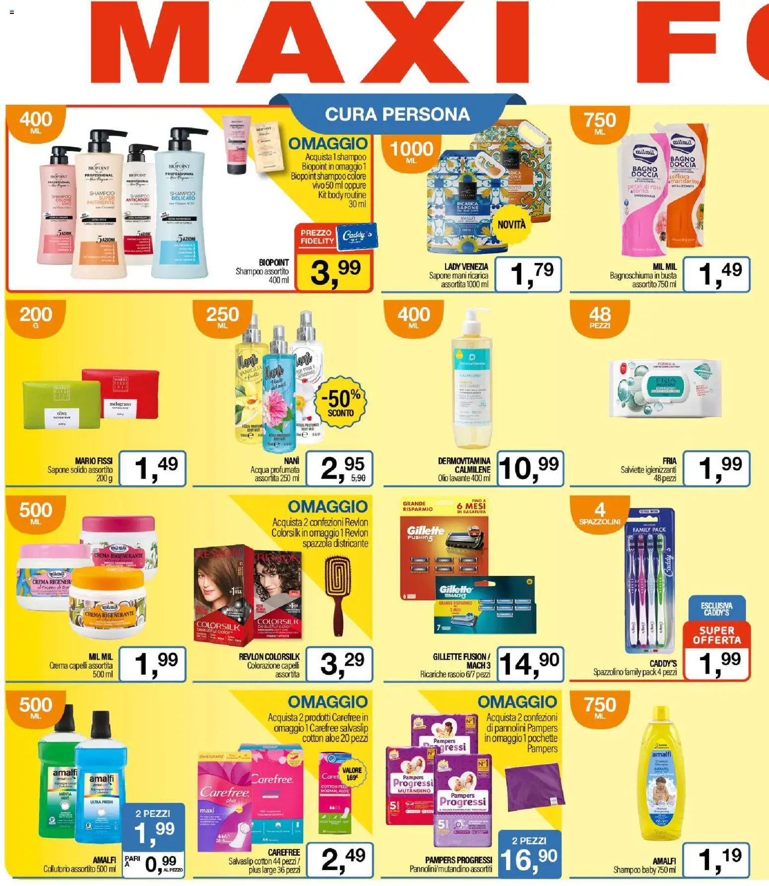 Volantino Caddy's del 23.10.2025 | Pagina: 2 | Prodotti: Rasoio, Colorazione capelli, Bagno, Doccia