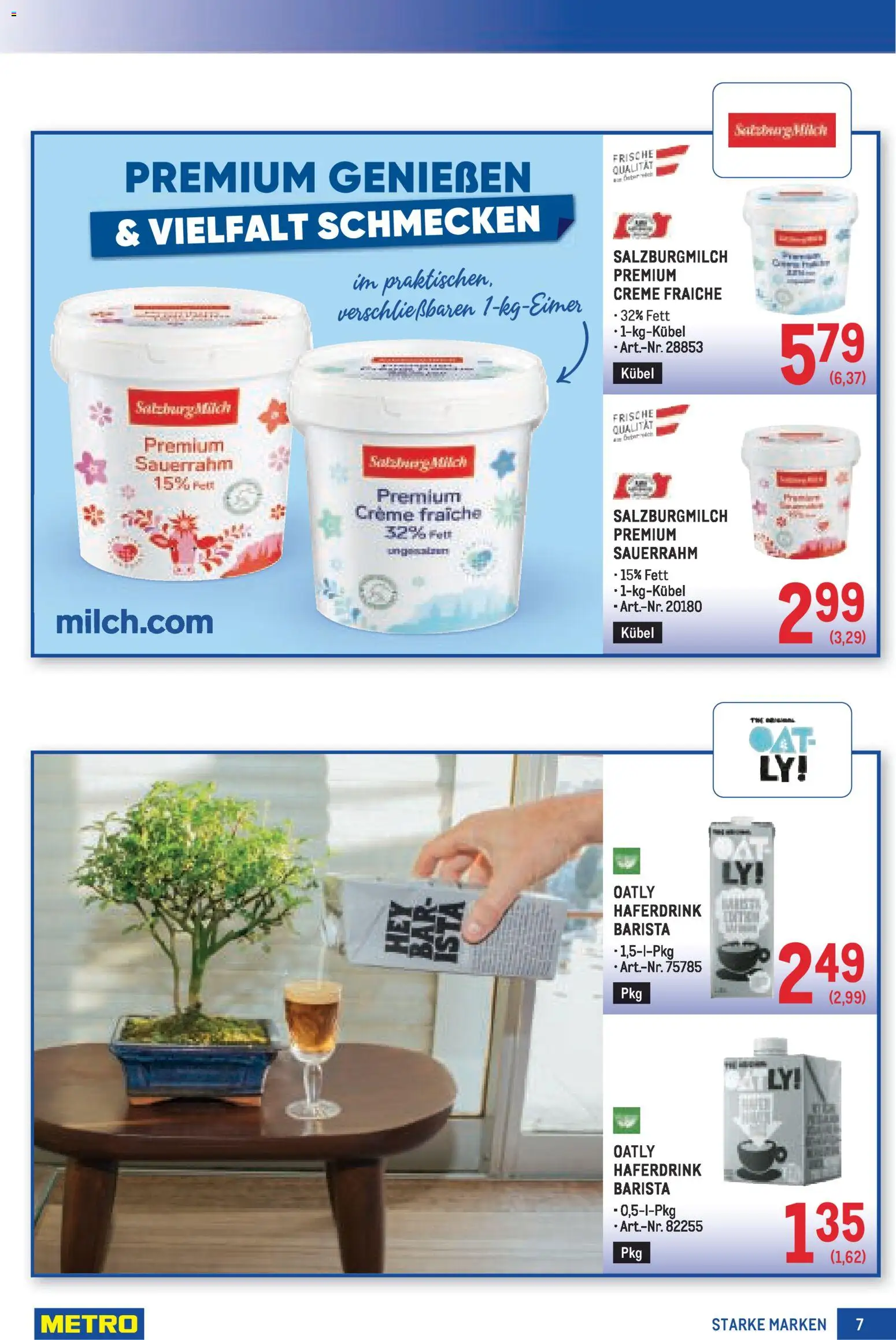 Metro Starke Marken gültig ab 08.01.2025 | Seite: 7 | Produkte: Creme, Sauerrahm