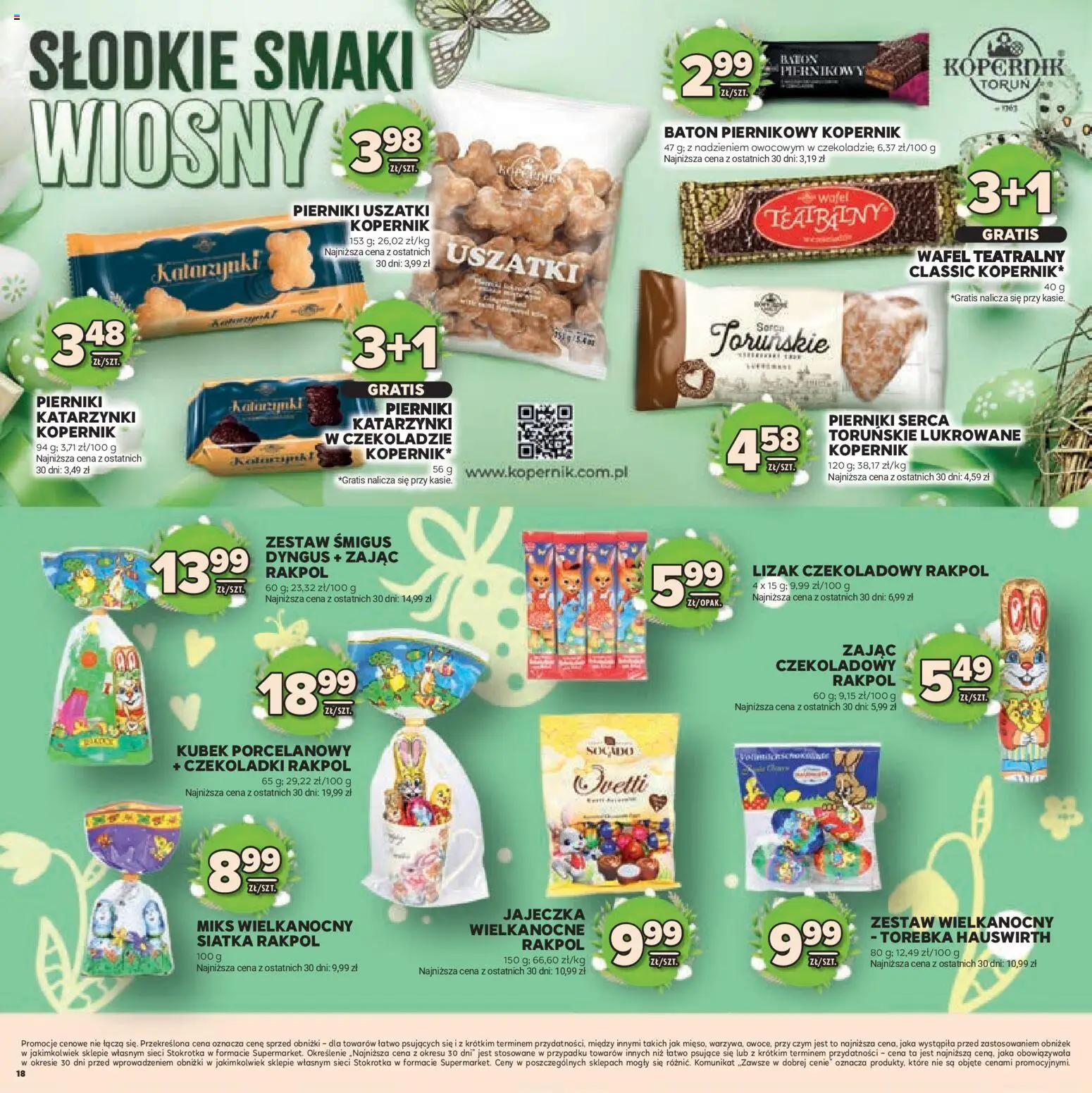 Stokrotka gazetka - Wielkanoc od 19.03.2026 | Strona: 18 | Produkty: Pierniki, Torebka, Stokrotka, Piernik