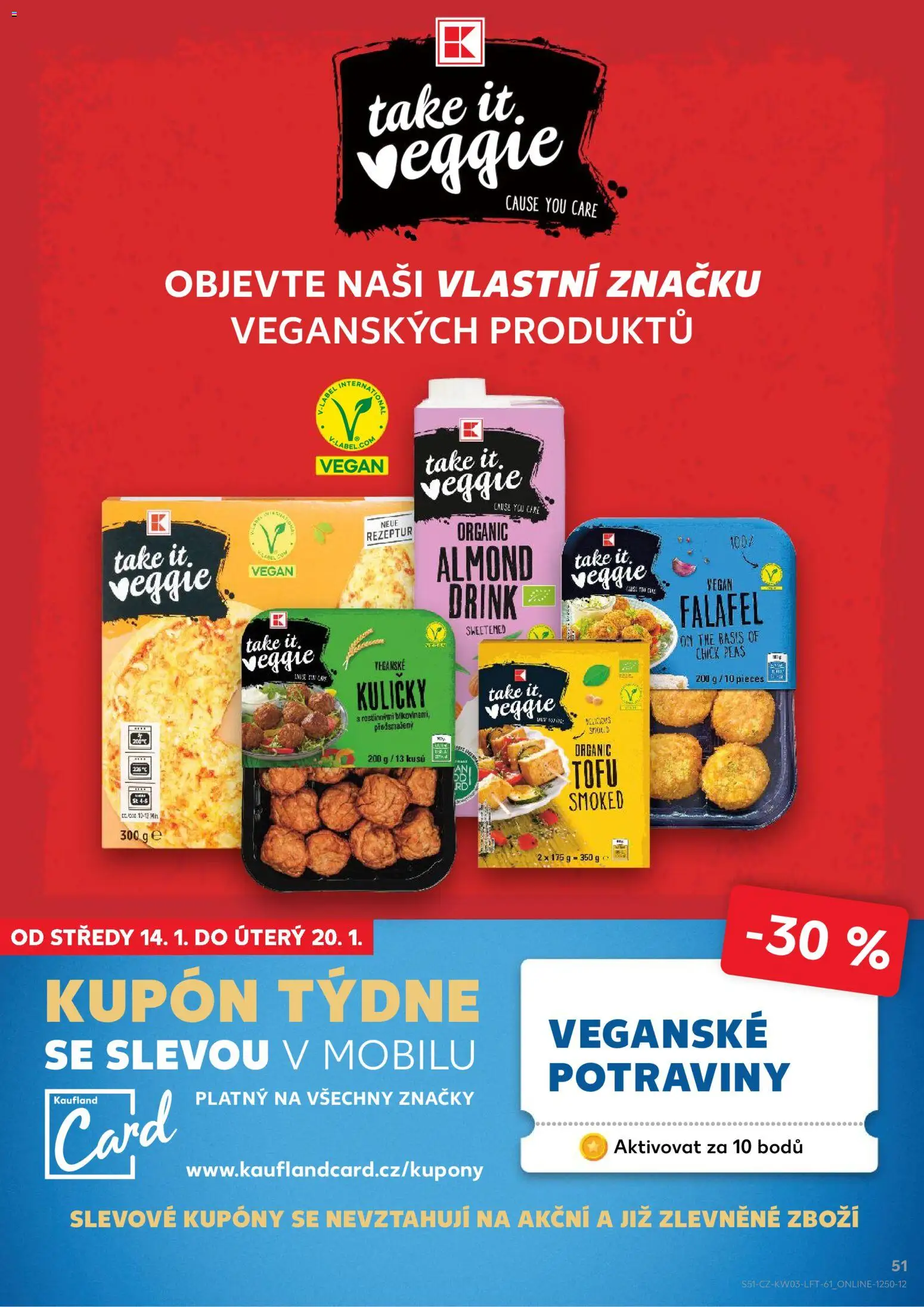Kaufland leták - Plzeň Bory od 14.01.2026 | Strana: 51 | Produkty: Veggie, Pizza, Tofu, Potraviny
