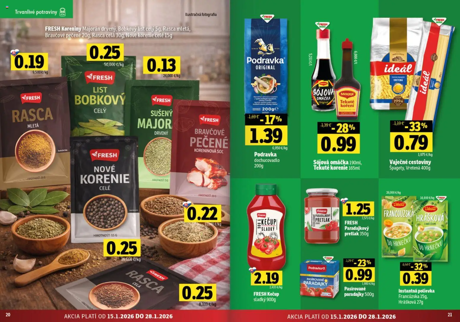 Nové Fresh akcie – leták je platný od 15.01.2026 | Strana: 11 | Produkty: Paradajky, Kečup, Omáčka, Soľ