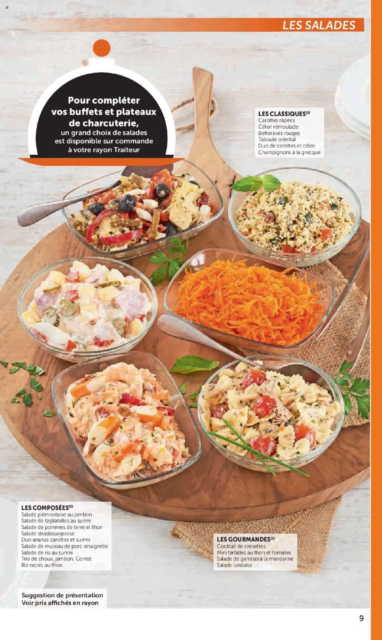 {H1} | Page: 9 | Produits: Crevettes, Thon, Ananas, Pommes de terre