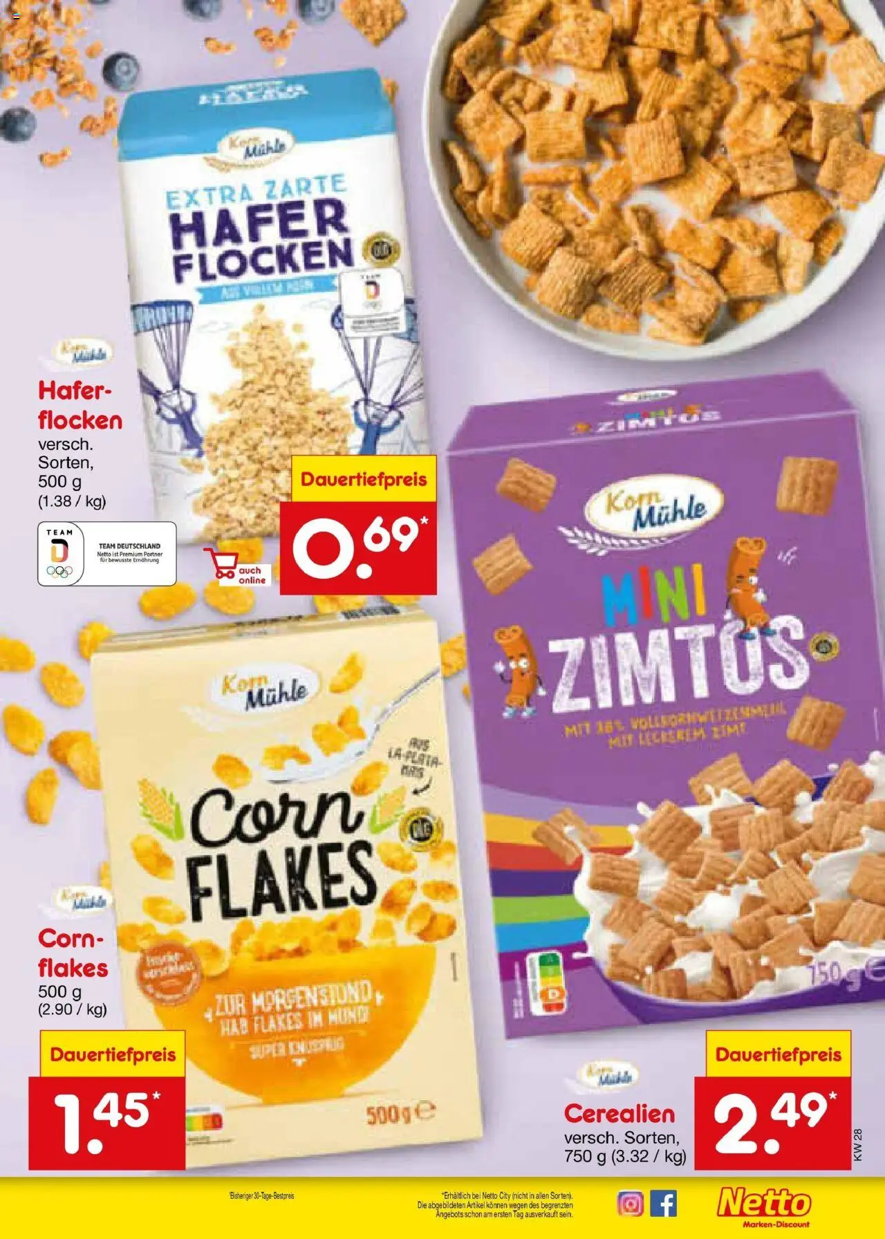 Netto Marken-Discount prospekt Lahnau	 - gültig ab dem 07.07.2025 | Seite: 29 | Produkte: Mühle, Flocken
