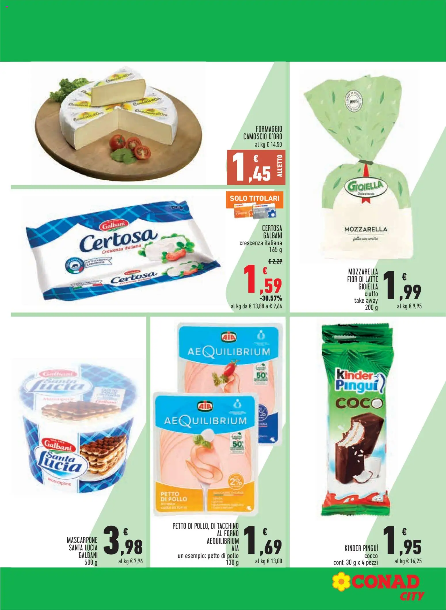 Volantino Conad del 20.11.2025 | Pagina: 23 | Prodotti: Pollo, Tacchino, Mozzarella, Cocco