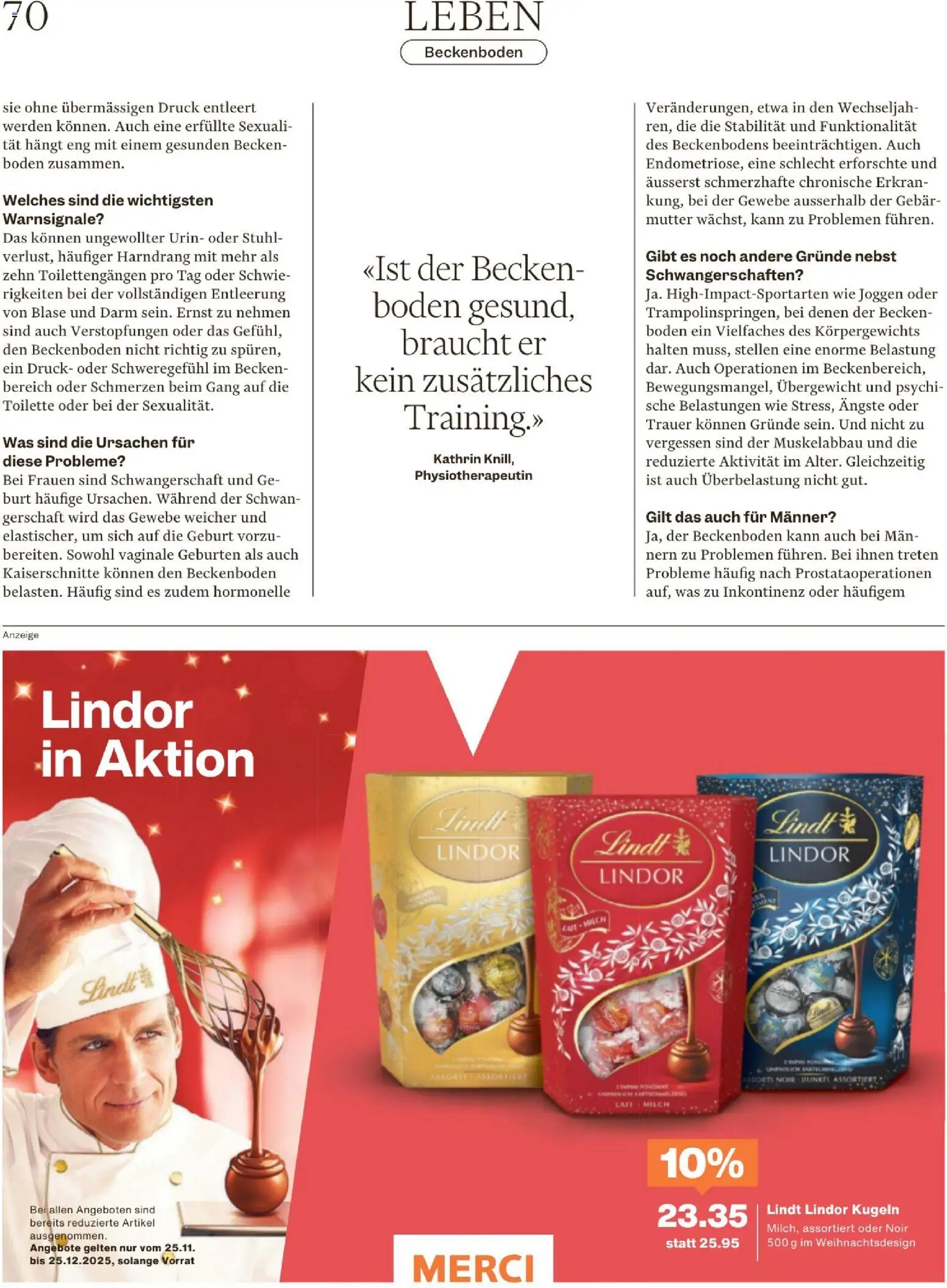 Migros Magazin – gültig ab 24.11.2025 | Seite: 70 | Produkte: Stuhl, Toilette, Milch