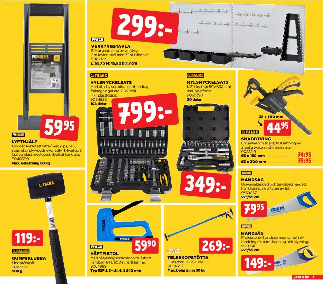 Jem & Fix reklamblad aktuell från 08.09.2025 | Sida: 9