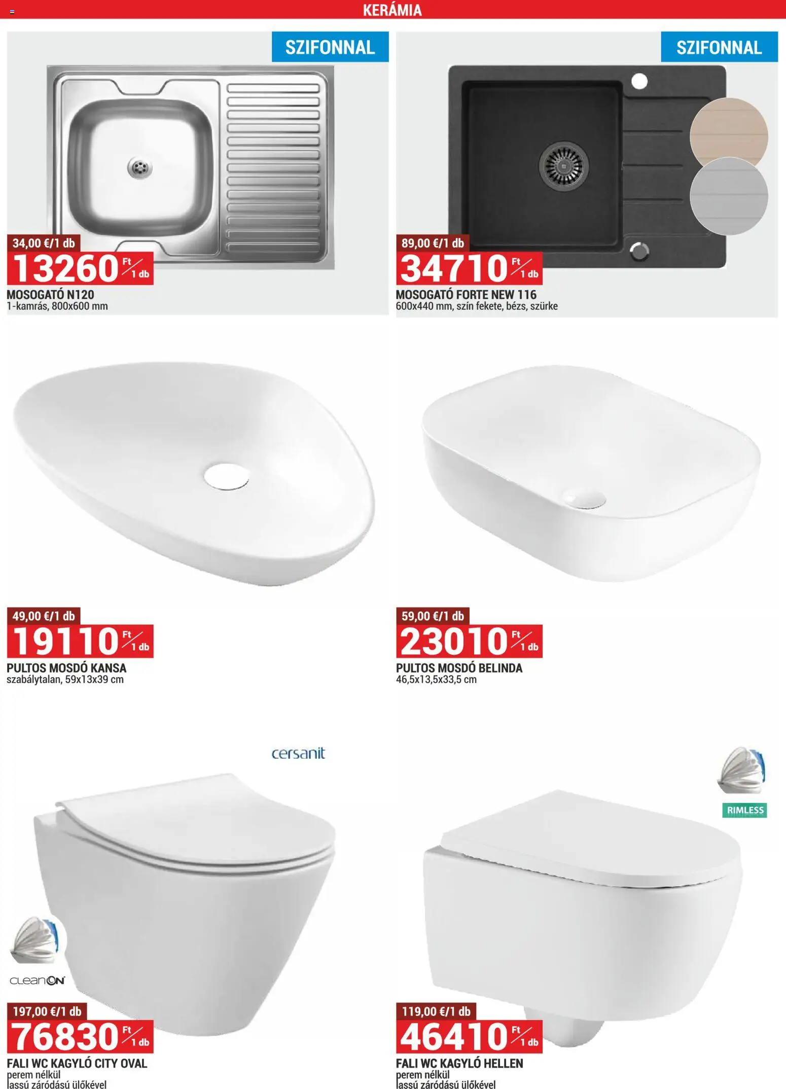 Merkury Market akciós ujság - amely érvényes a következő dátumtól: 02.01.2026 | Oldal: 22 | Termékek: WC, Mosdó