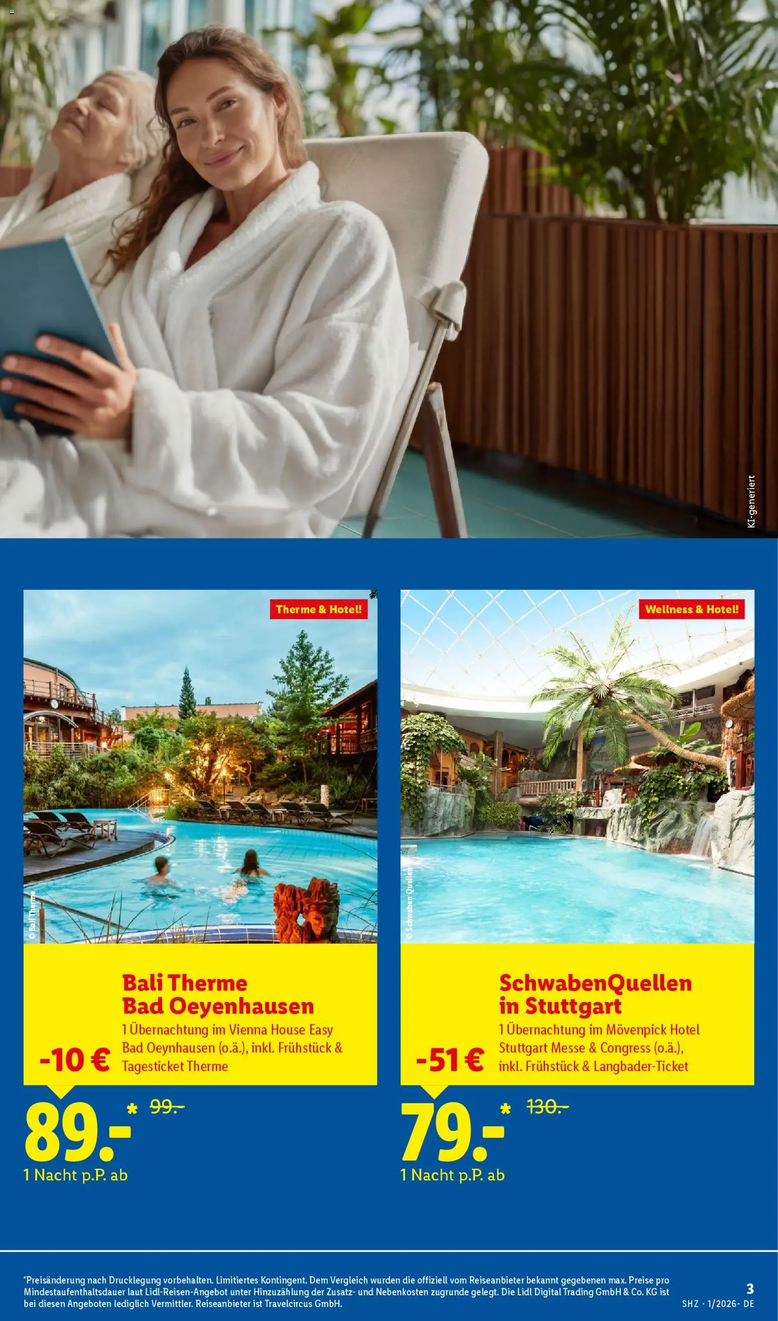 Lidl Reisen Januar Experiences – gültig ab 29.12.2025 | Seite: 3 | Produkte: Bad