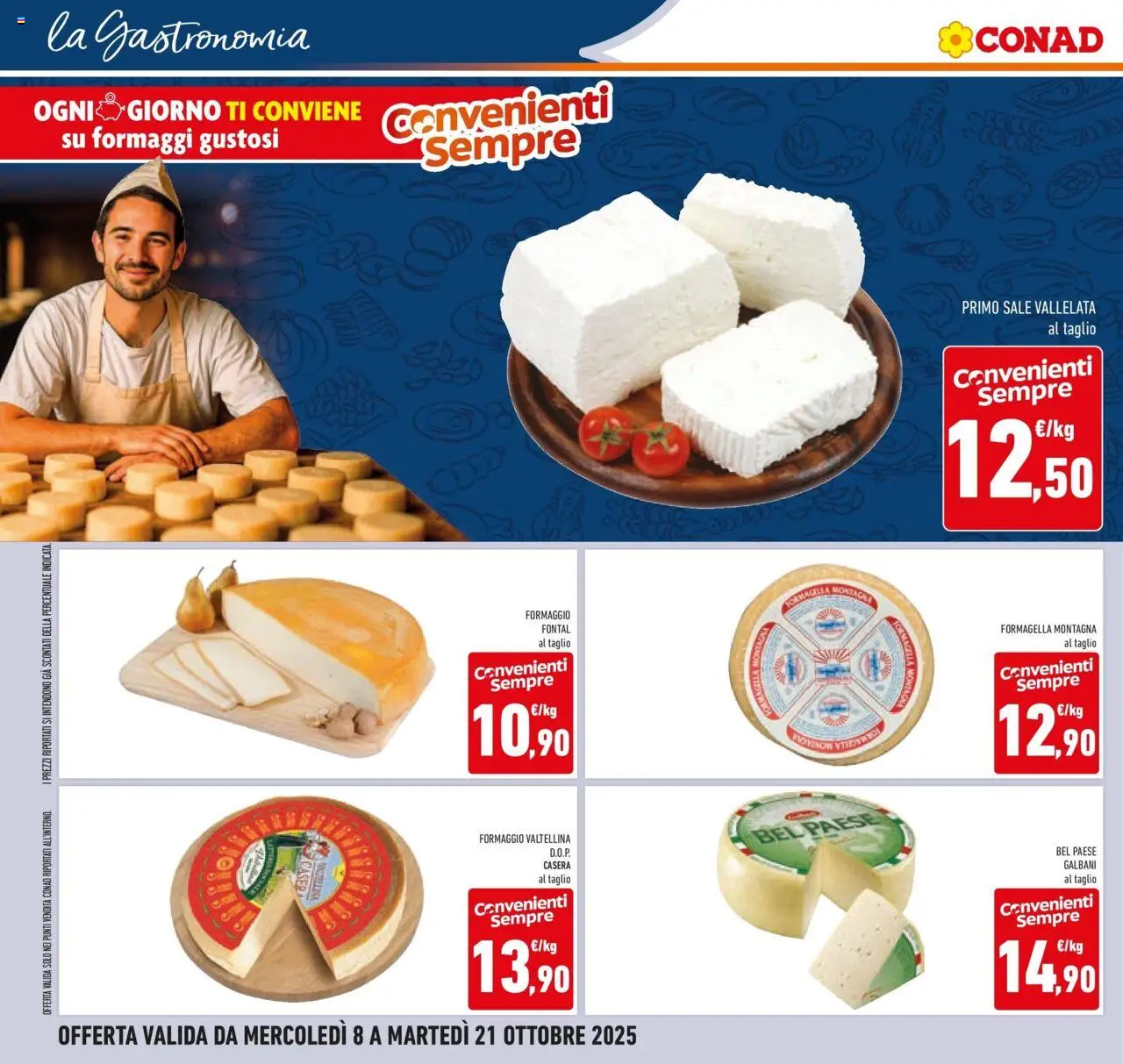 Volantino Conad del 08.10.2025 | Pagina: 24 | Prodotti: Sale, Formaggio