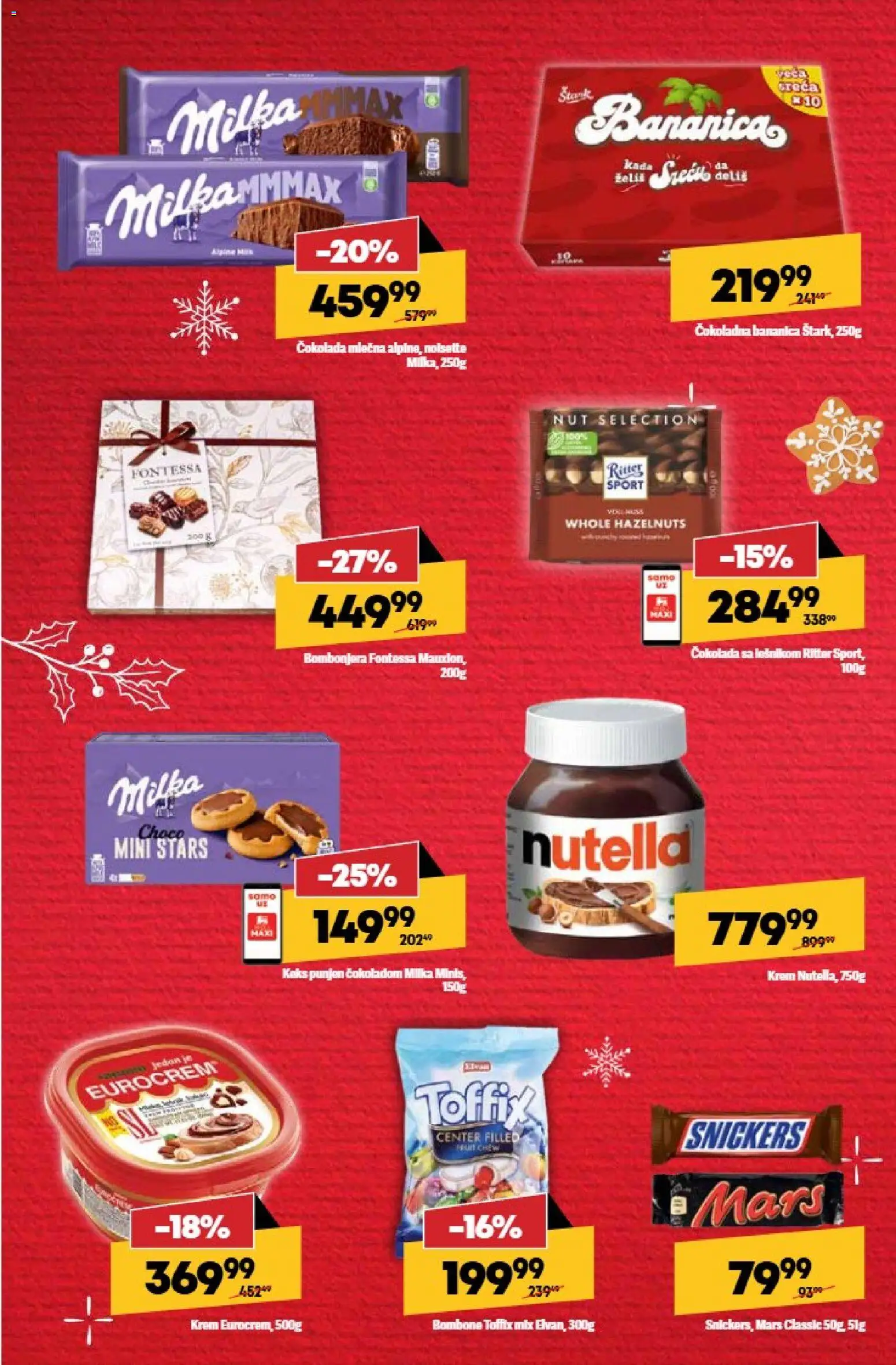 Maxi katalog - važi od 22.12.2025 | Strana: 28 | Proizvode: Bombone, Keks, Bombonjera, Eurocrem