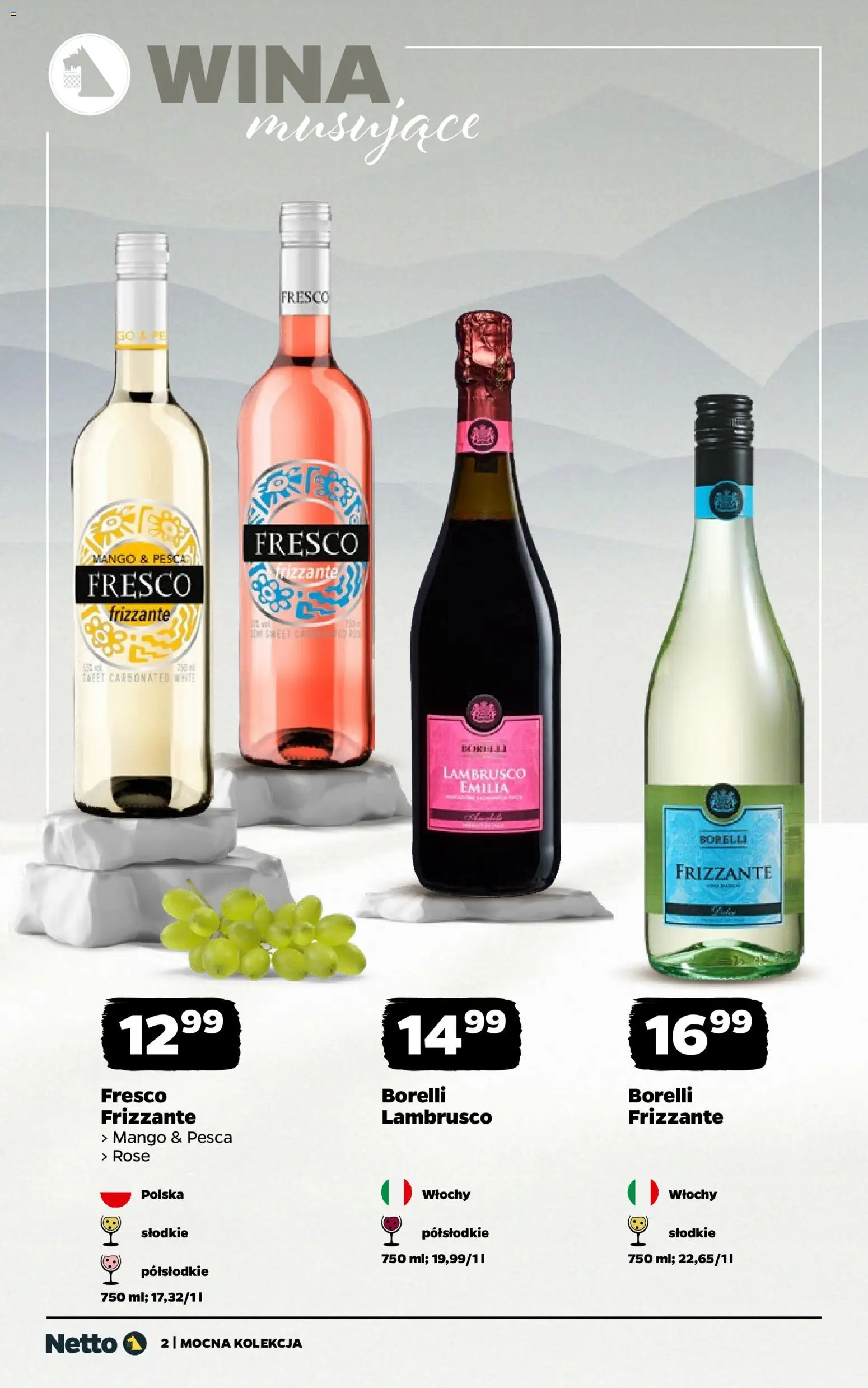 Netto gazetka - Wina od 24.11.2025 | Strona: 2 | Produkty: Mango, Fresco, Lambrusco