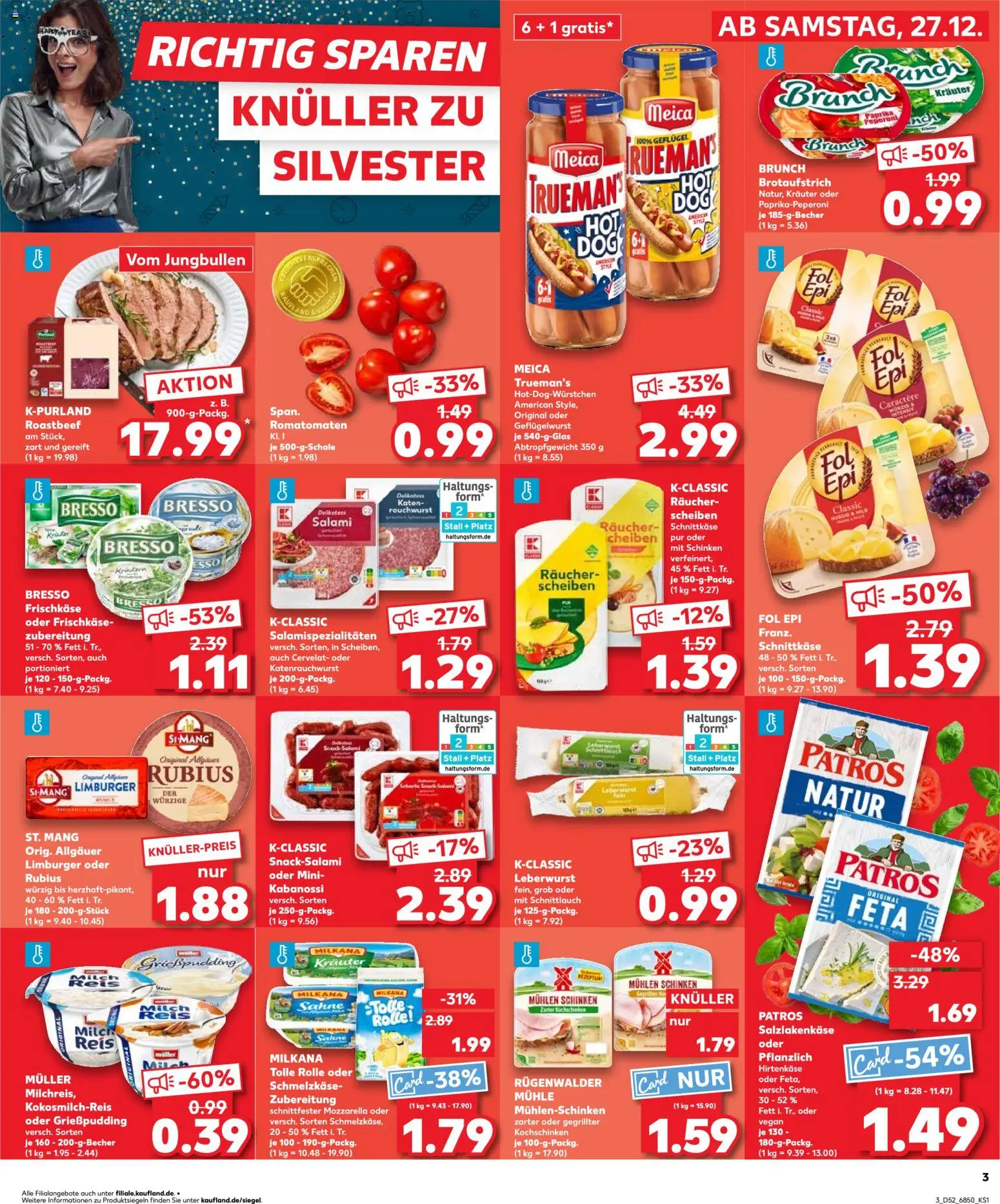 Kaufland prospekt Stuttgart	 – gültig ab 27.12.2025 | Seite: 3 | Produkte: Milkana, Mozzarella, Reis, Frischkase