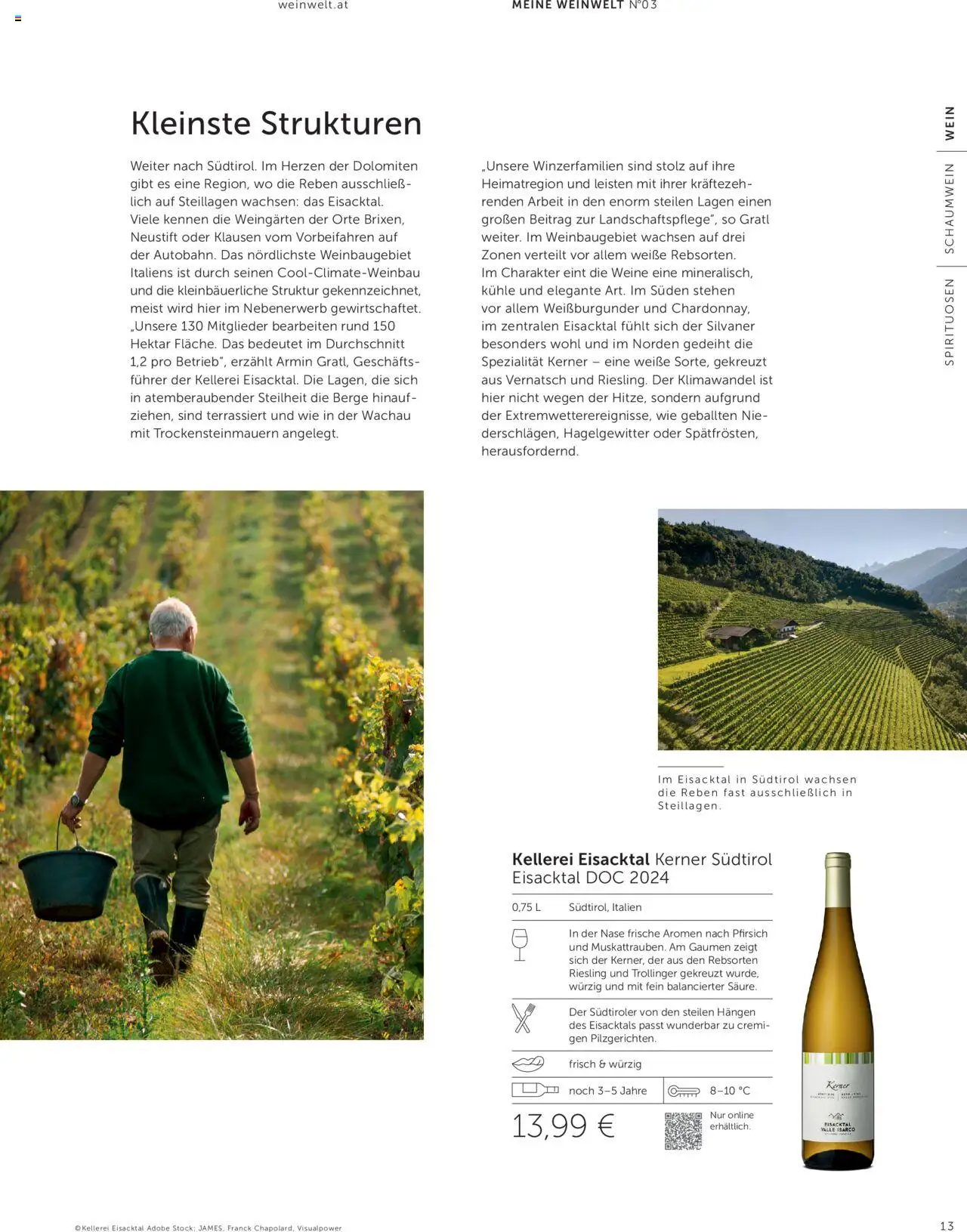 Interspar Weinwelt Magazin Ausgabe Herbst gültig ab 10.09.2025 | Seite: 13 | Produkte: Pfirsich, Wein