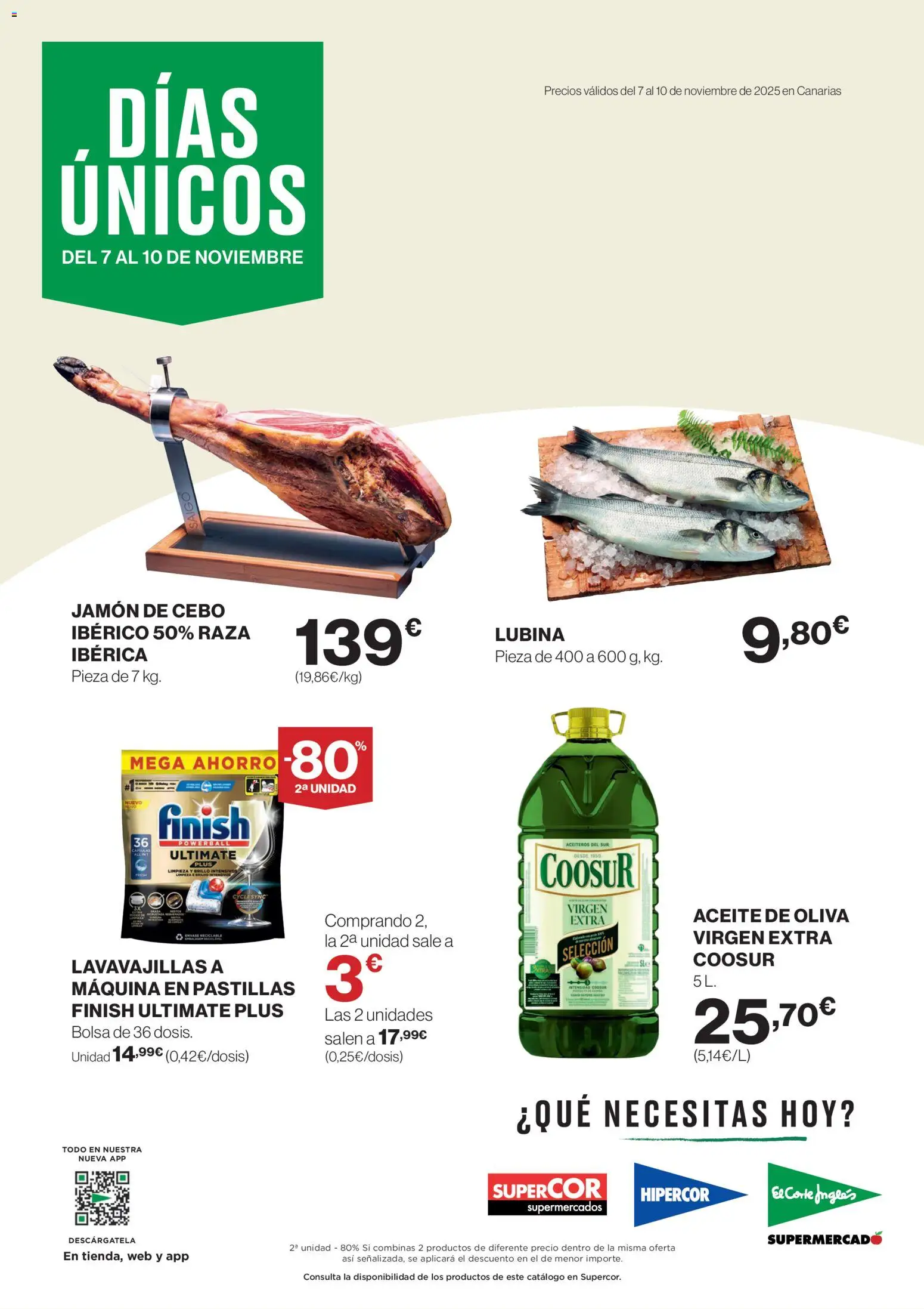 Supercor Canarias │ válido desde el 07.11.2025 | Página: 1 | Productos: Aceite, Jamón, Aceite de oliva, Bolsa