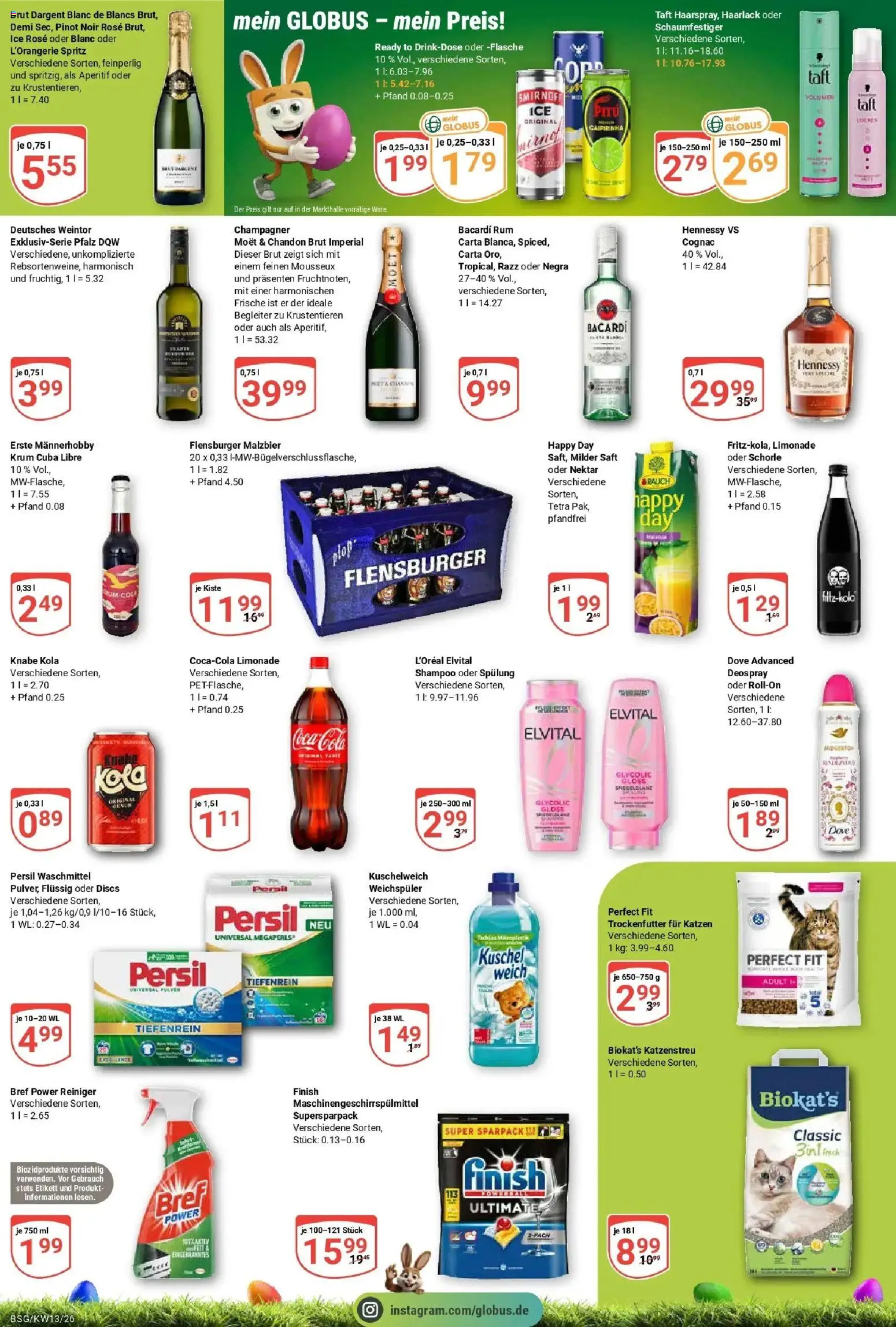 Globus prospekt Braunschweig	 – gültig ab 23.03.2026 | Seite: 3 | Produkte: Shampoo, Waschmittel, Brut dargent, Saft