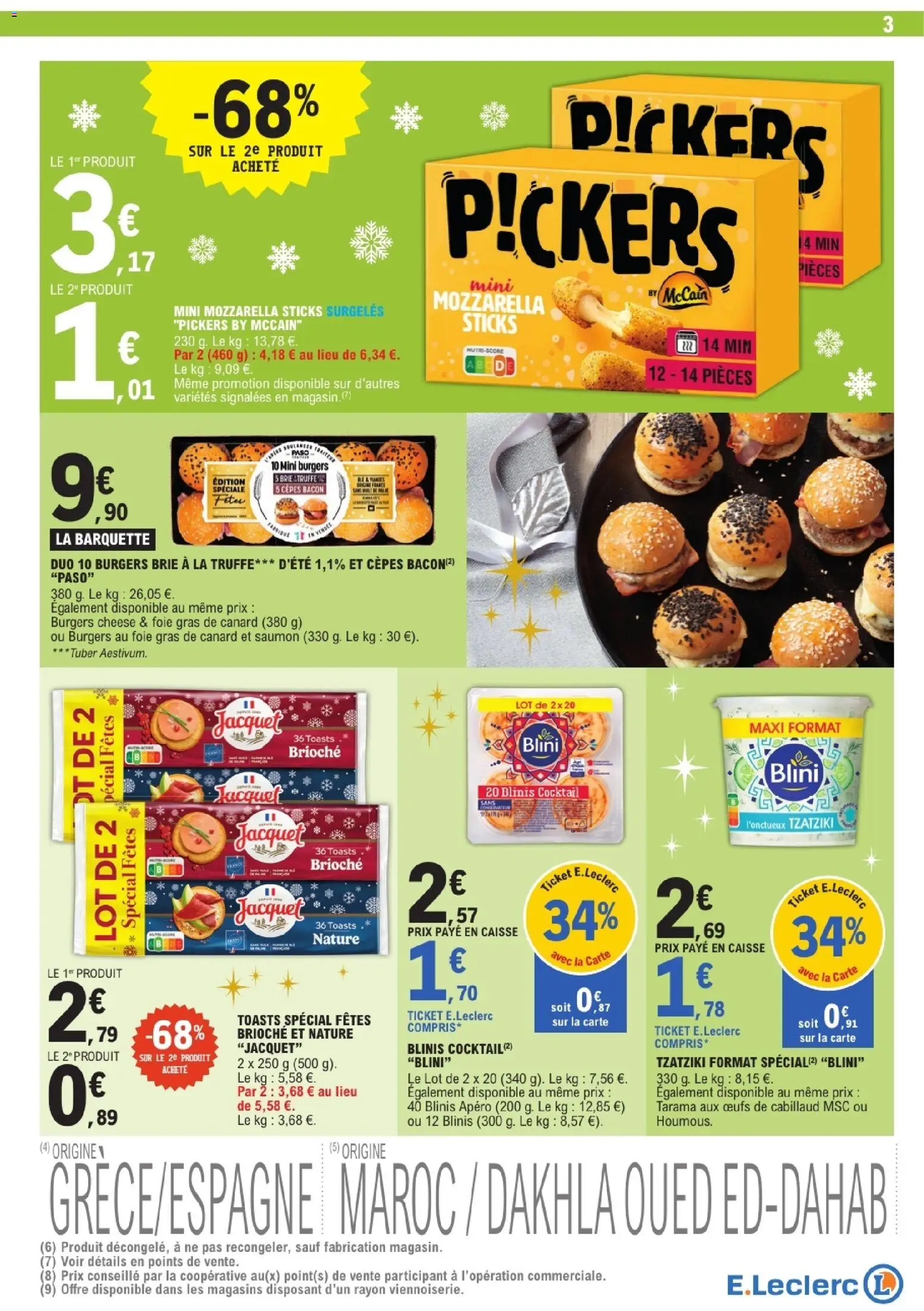 {H1} | Page: 3 | Produits: Foie Gras de Canard, Blinis, Mini burgers, Brie