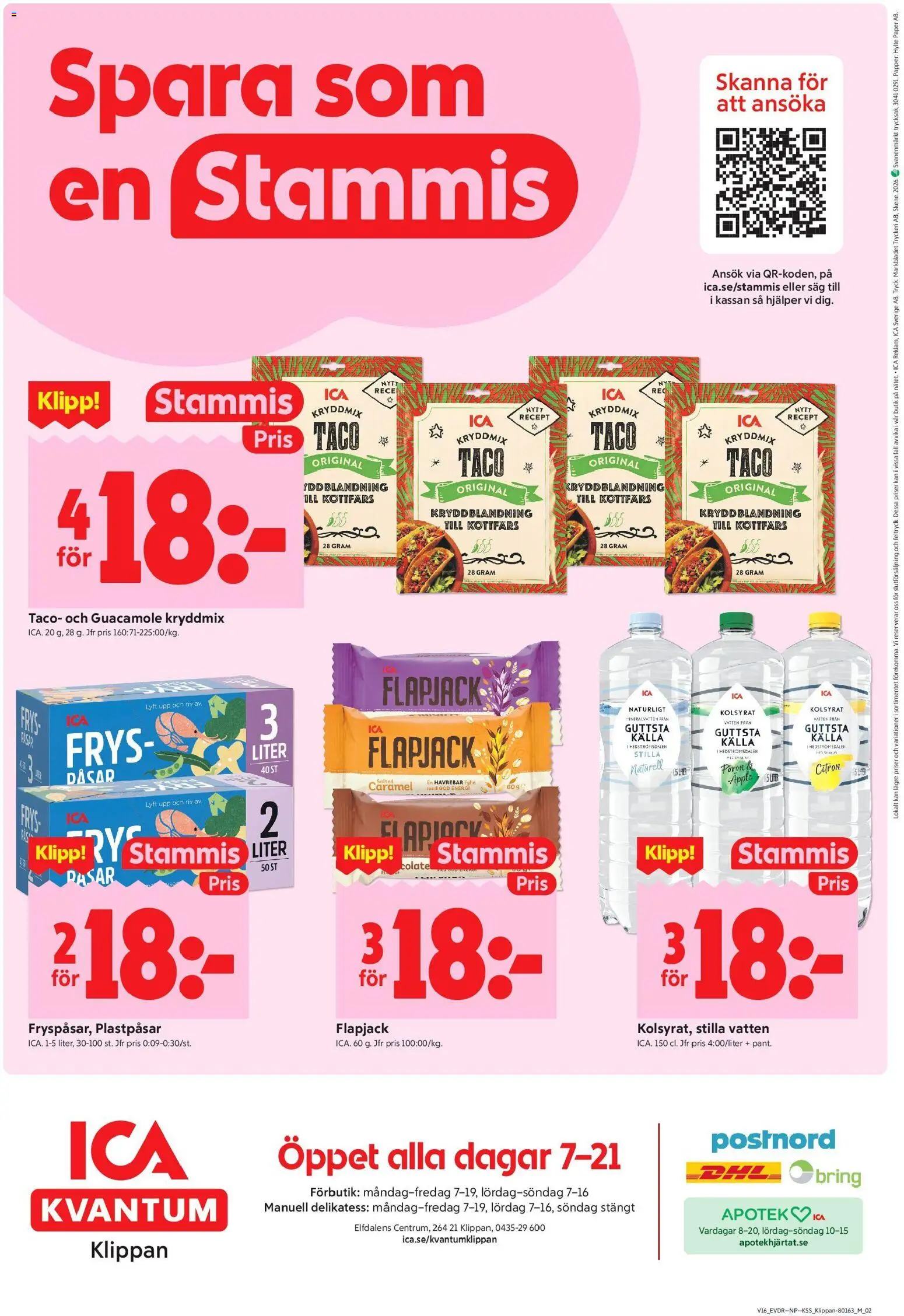 ICA Kvantum reklamblad aktuell från 13.04.2026 | Sida: 12 | Produkter: Såg, Mineralvatten, Äpple, Frys