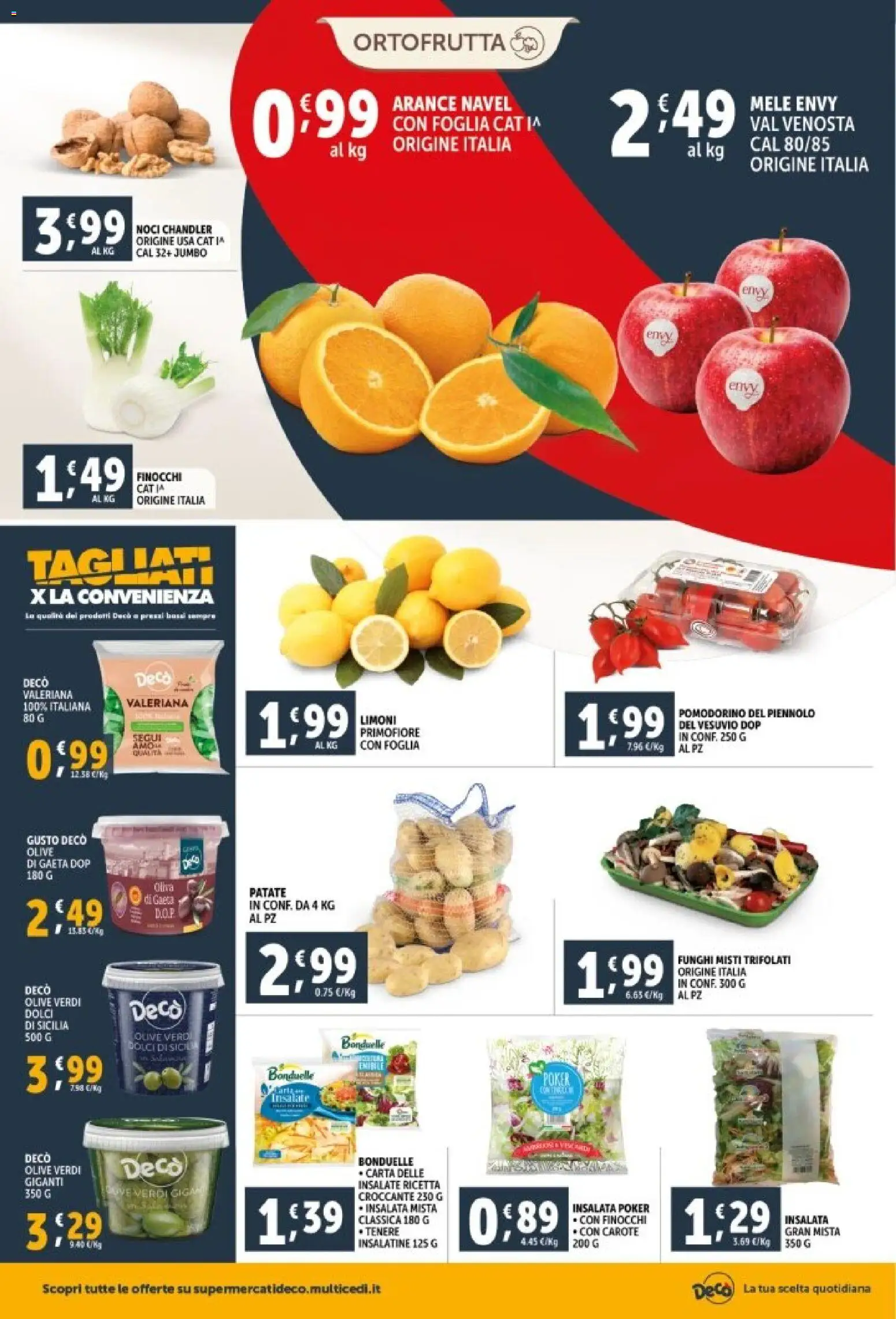 Volantino Decò del 29.12.2025 | Pagina: 8 | Prodotti: Valeriana, Arance, Insalata, Olive