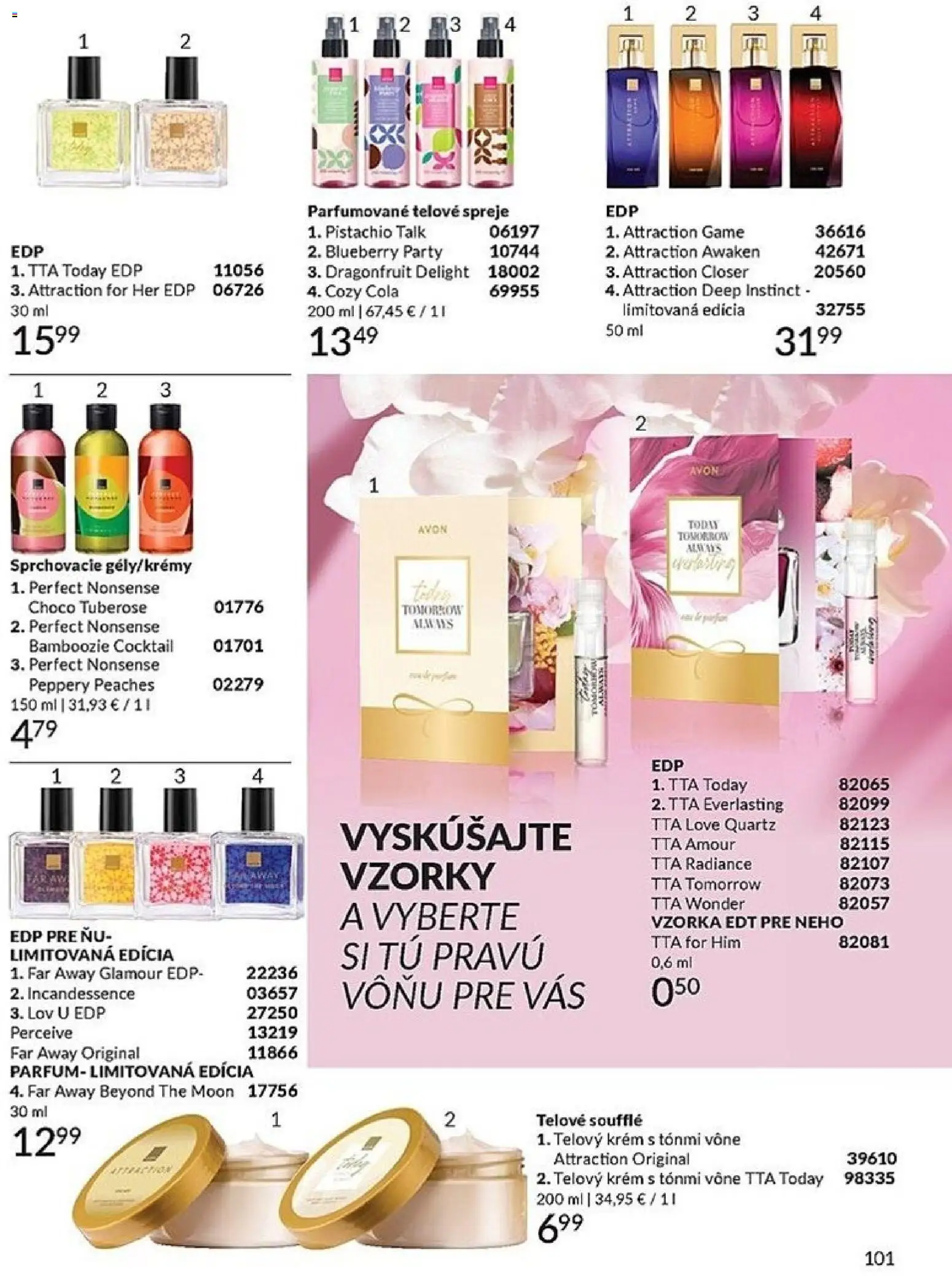 Nové Avon akcie – leták je platný od 01.05.2026 | Strana: 101 | Produkty: Telový krém, Krém, Cola
