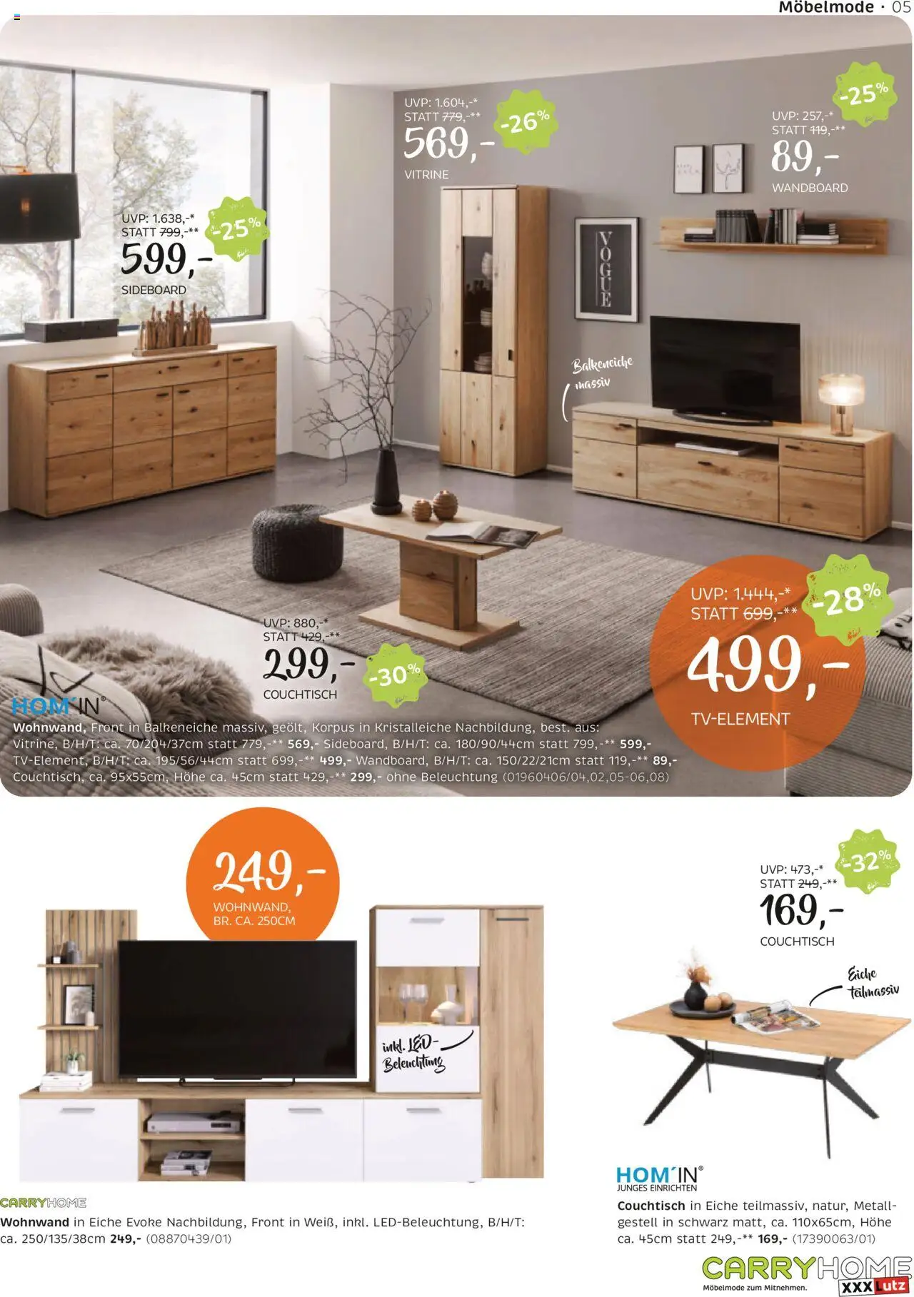 XXXLutz Carry Home gültig ab 21.10.2025 | Seite: 5 | Produkte: Couchtisch