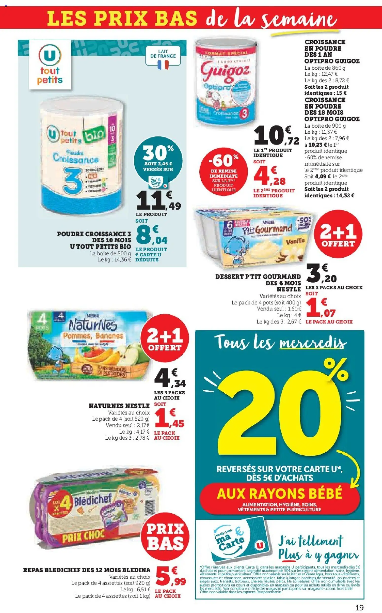 {H1} | Page: 19 | Produits: Table, Guigoz Optipro, Guigoz, Lait