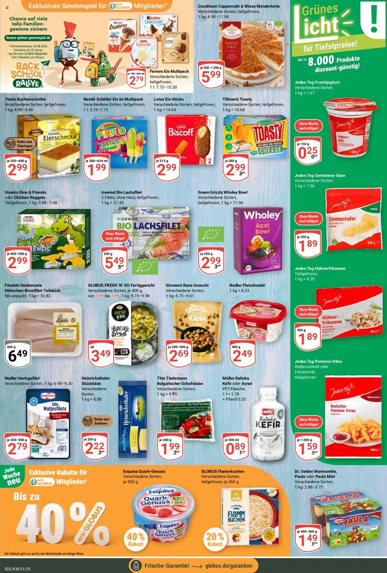 Globus Prospekt 	 - gültig ab dem 28.07.2025 | Seite: 8 | Produkte: Käse, Exquisa, Backofen, Eis