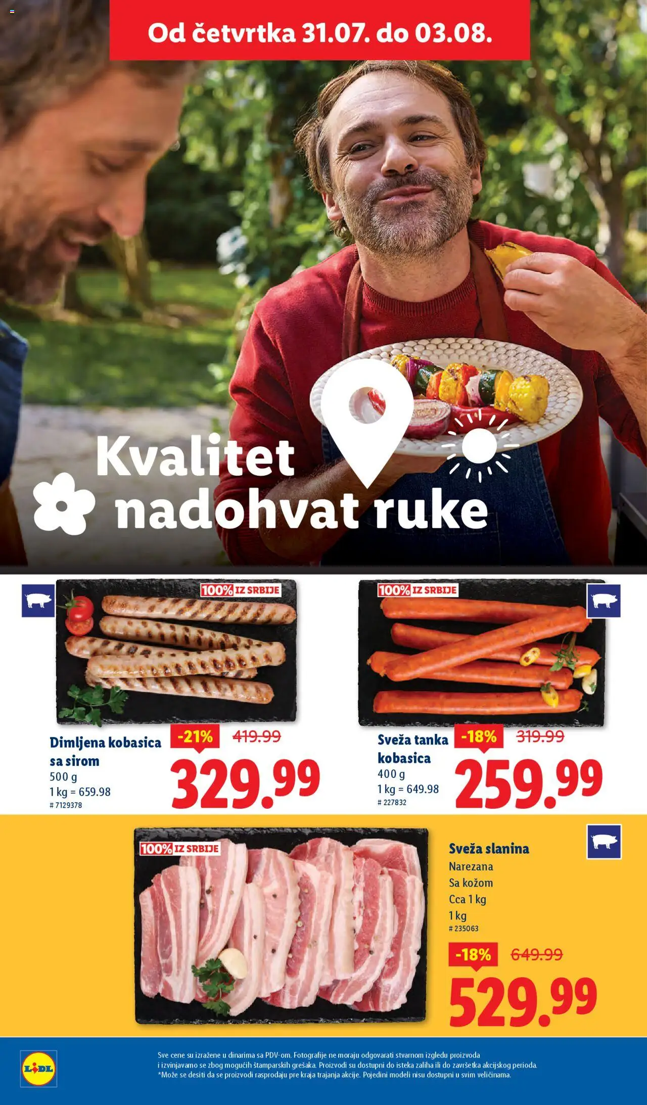 Lidl katalog - važi od 31.07.2025 | Strana: 34 | Proizvode: Slanina, Kobasica