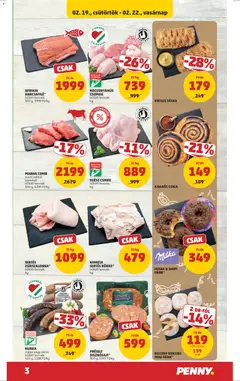 EGÉSZ CSIRKE, hűtött termék kg - amely érvényes a következő dátumtól: 19.02.2026 | Oldal: 3