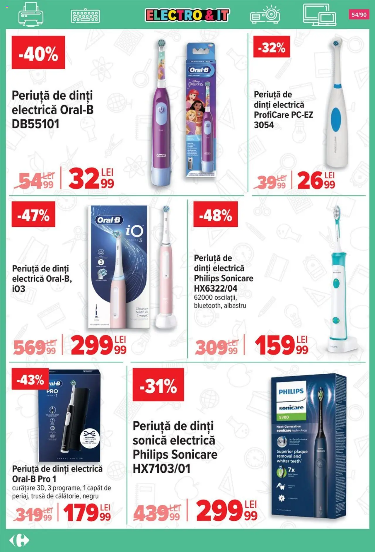 Carrefour catalog - Începe școala – valabil de la 13.08.2025 | Pagină: 55 | Produse: Enginar, Periuță De Dinți Electrică, Periuță de dinți