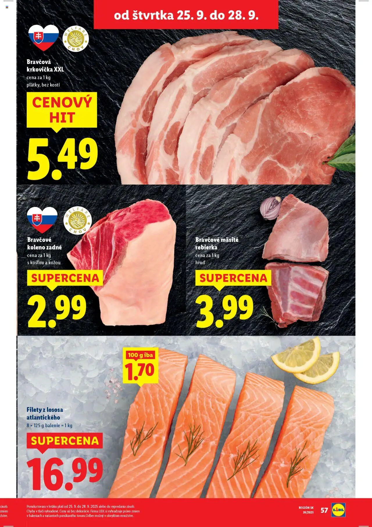 Nové Lidl akcie – leták je platný od 22.09.2025 | Strana: 77 | Produkty: Bravčová krkovička, Bravčové koleno, Krkovička