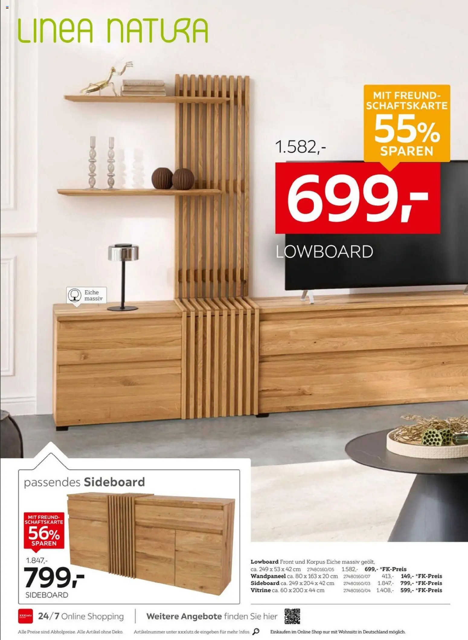 XXXLutz Nr. 1 beim Preis – gültig ab 11.04.2026 | Seite: 4 | Produkte: Sideboard, Lowboard, Vitrine