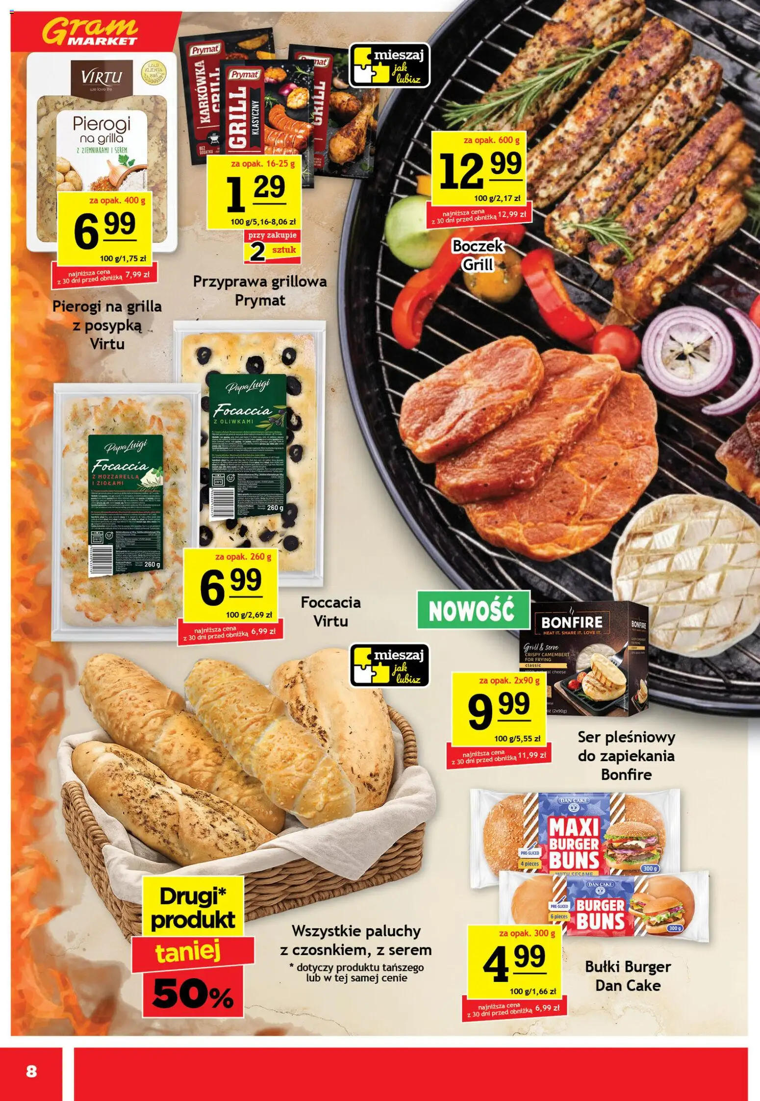 Gram Market gazetka od 29.04.2026 | Strona: 8 | Produkty: Pierogi, Grill, Camembert, Ser