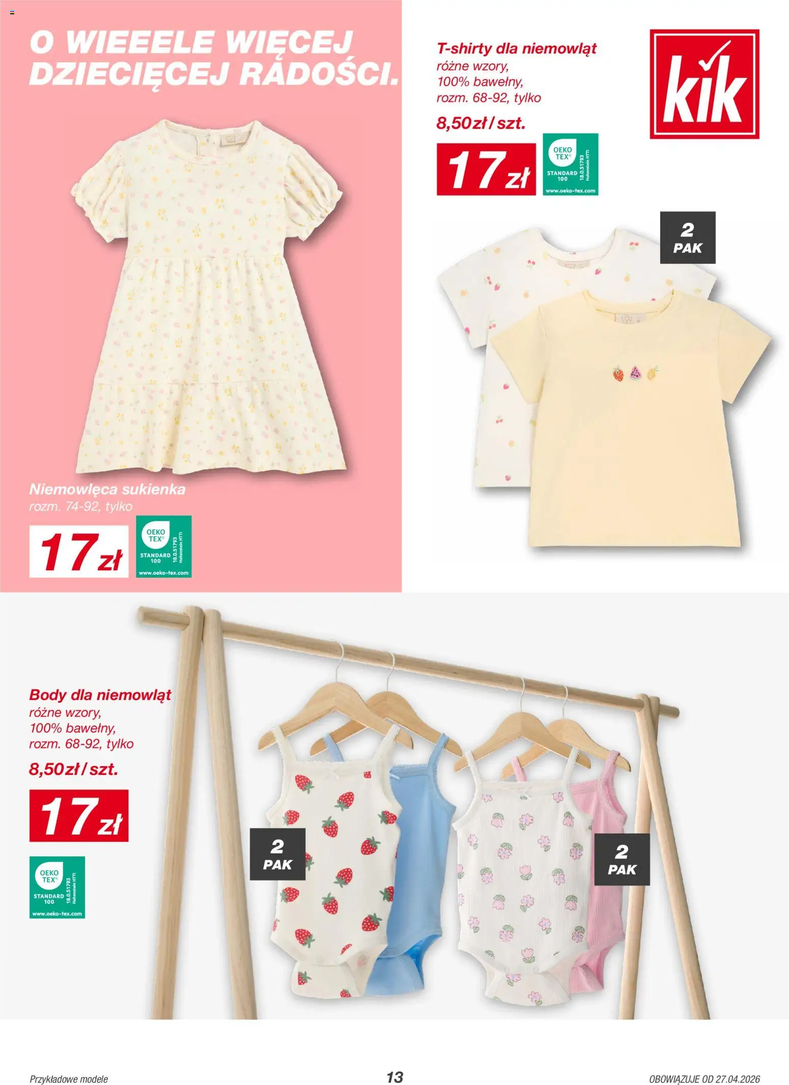 Kik gazetka od 27.04.2026 | Strona: 13 | Produkty: Sukienka, Body
