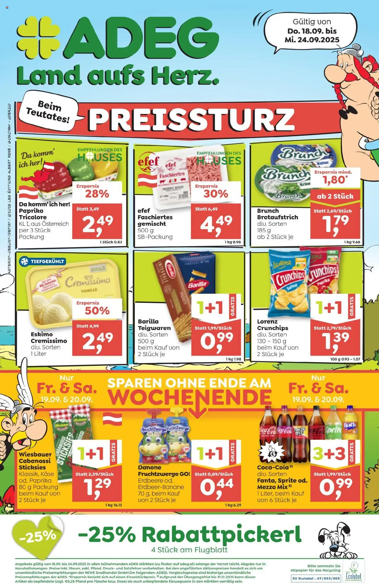 ADEG Vorarlberg gültig ab 18.09.2025 | Seite: 1 | Produkte: Käse