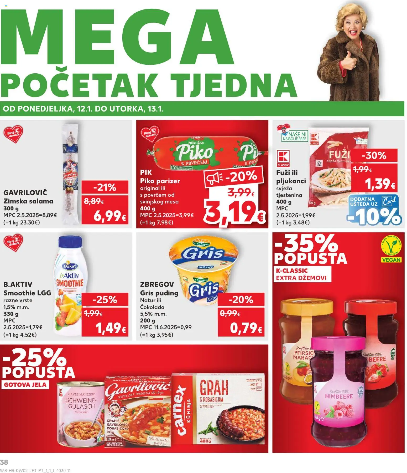 Kaufland katalog | vrijedi od 07.01.2026 | Stranica: 38 | Proizvodi: Čokolada, Salama, Puding, Kuhinja