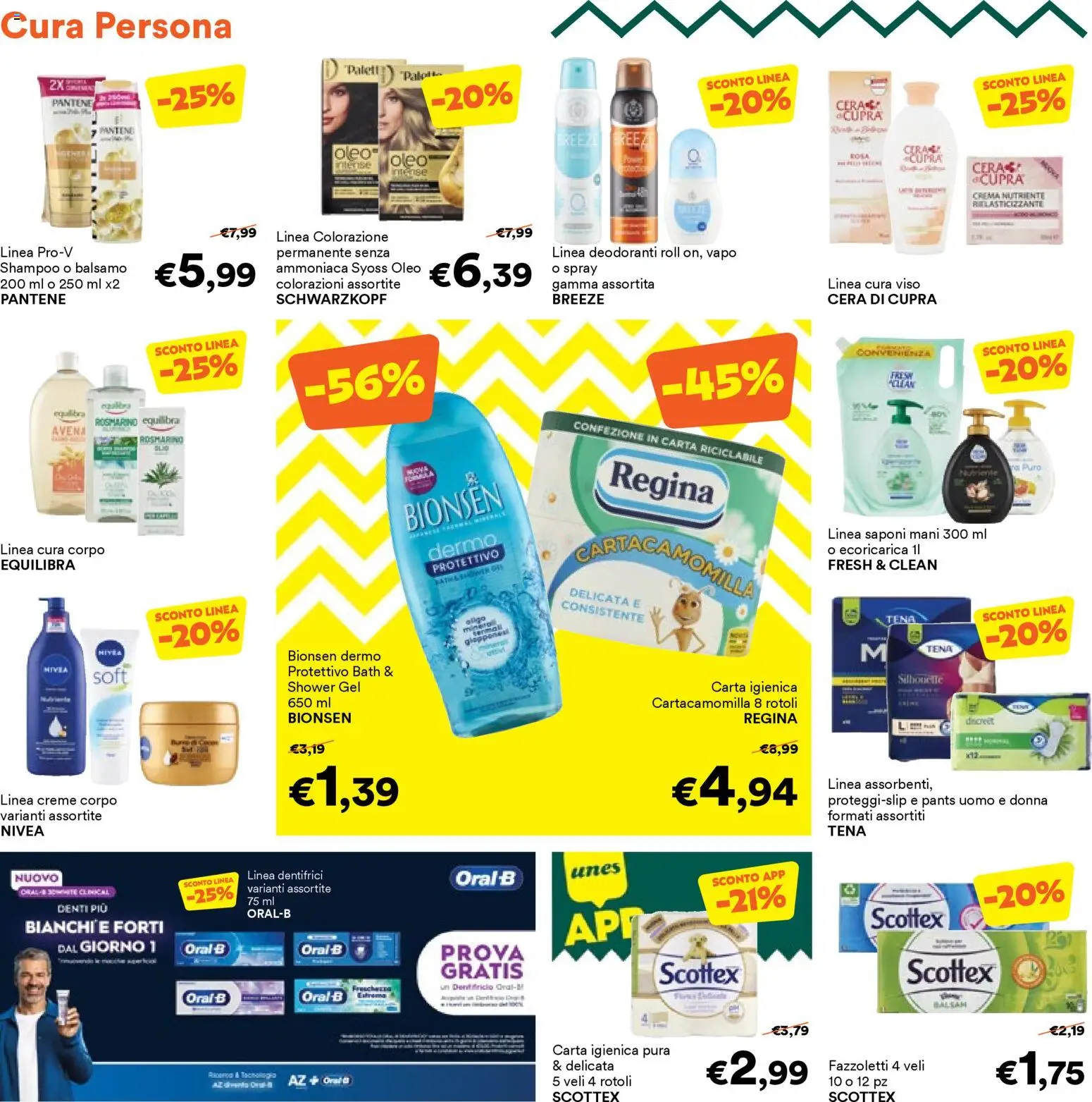 Volantino Unes del 06.04.2026 | Pagina: 20 | Prodotti: Shampoo, Balsamo, Crema, Rosmarino