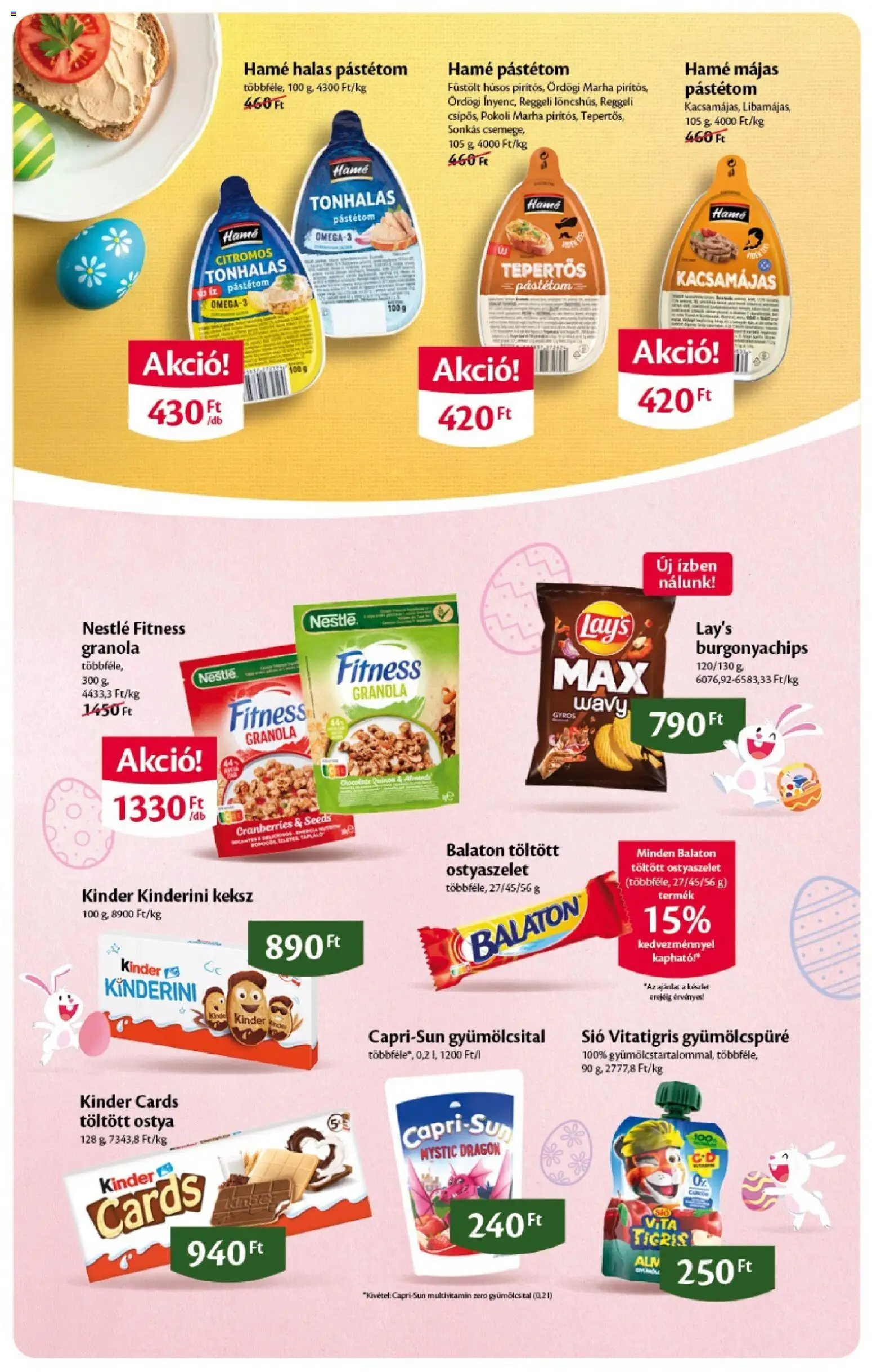 EcoFamily akciós ujság - amely érvényes a következő dátumtól: 05.03.2026 | Oldal: 4 | Termékek: Ostyaszelet, Pástétom, Multivitamin, Keksz