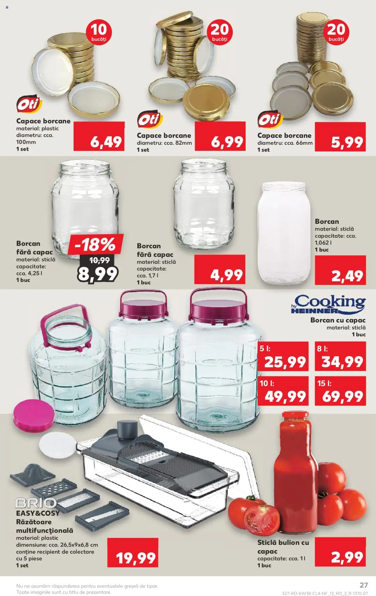 Noul catalog Kaufland – valabil de la 17.09.2025 | Pagină: 27 | Produse: Răzătoare, Borcan