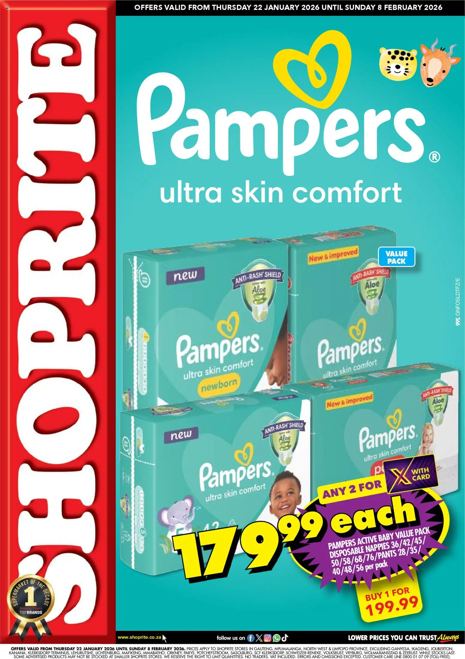 New Shoprite catalogue – valid from 22.01.2026 | Page: 1 | Products: Nappies
