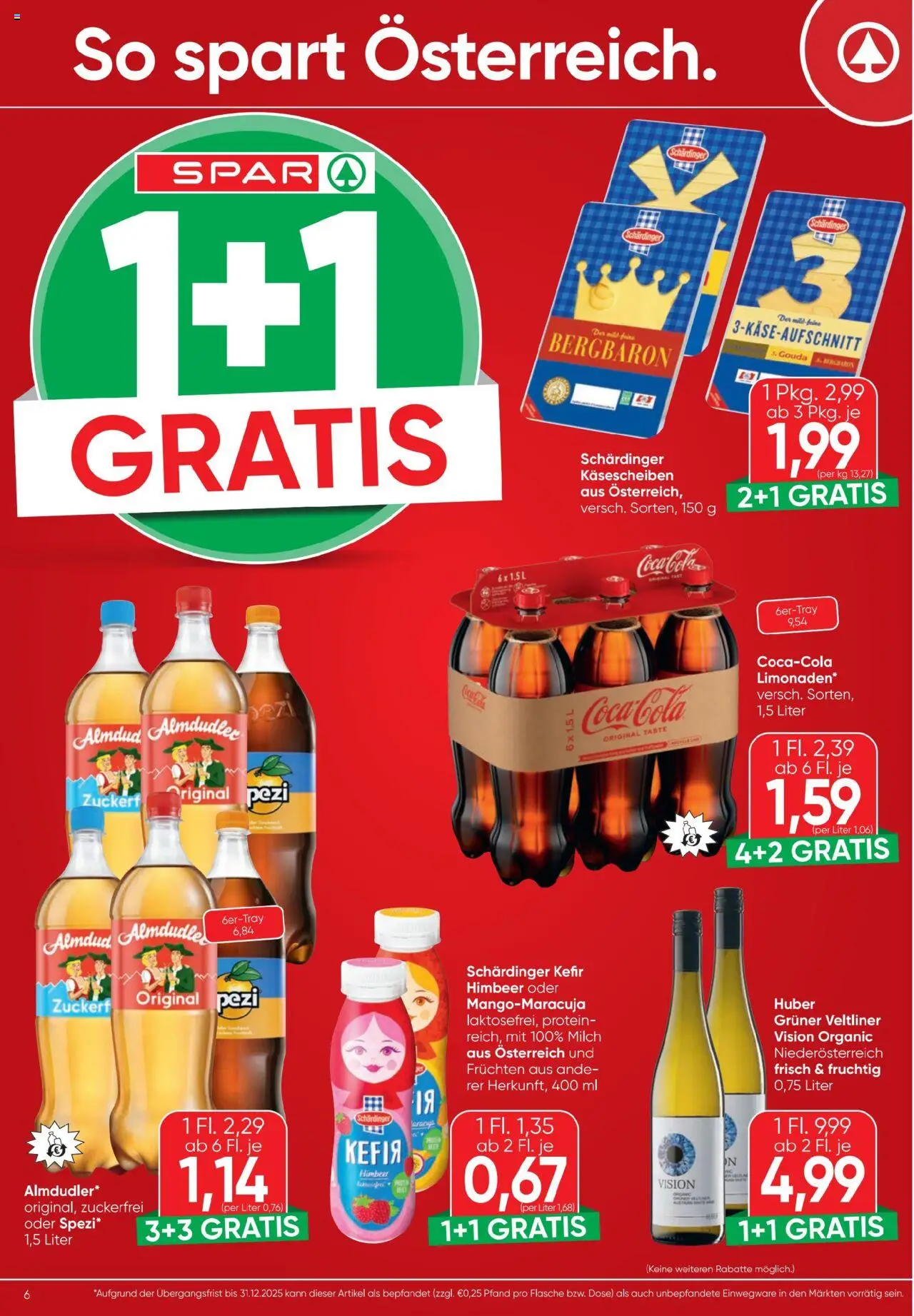 Spar Flugblatt gültig ab 24.07.2025 | Seite: 6 | Produkte: Milch