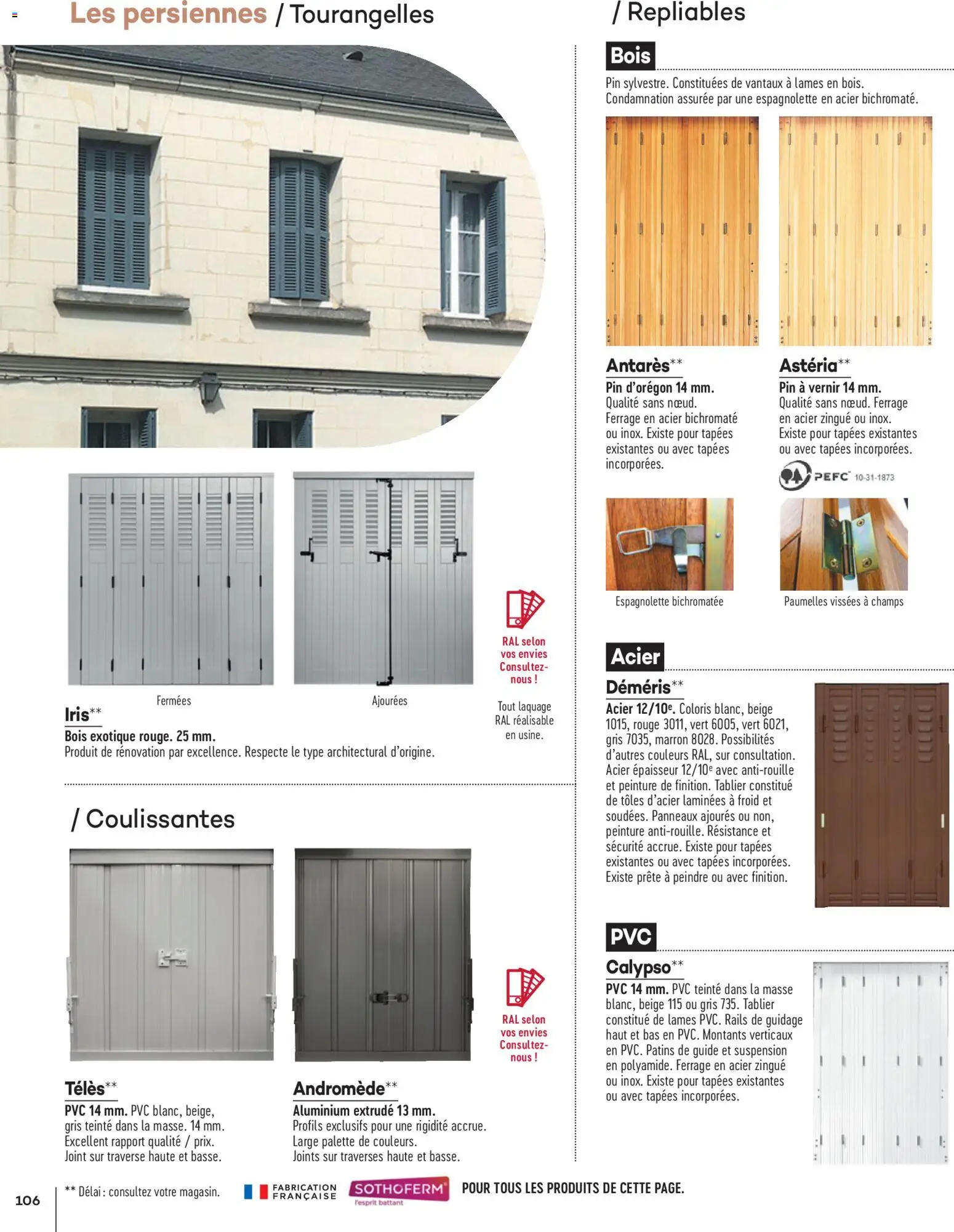 {H1} | Page: 106 | Produits: Tablier, Persiennes, Suspension